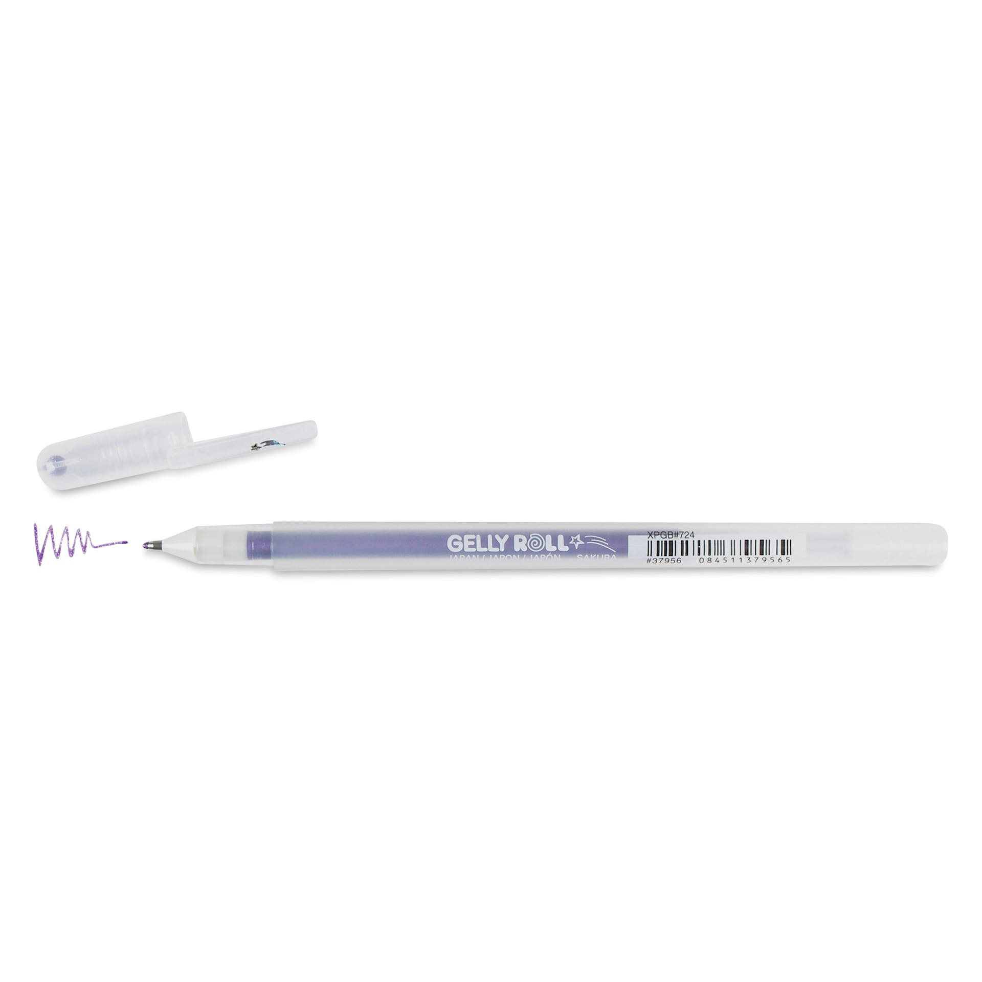 Sakura Gelly Roll Stardust Pen - Purple, 0.5 mm, cap off