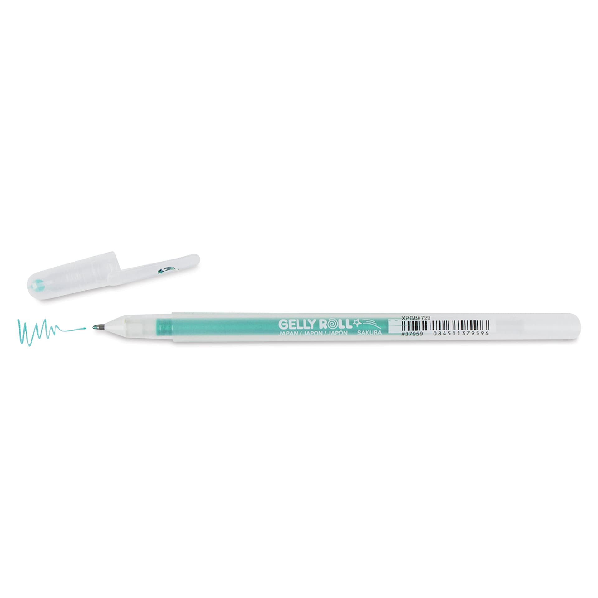 Sakura Gelly Roll Stardust Pen - Green, 0.5 mm, cap off