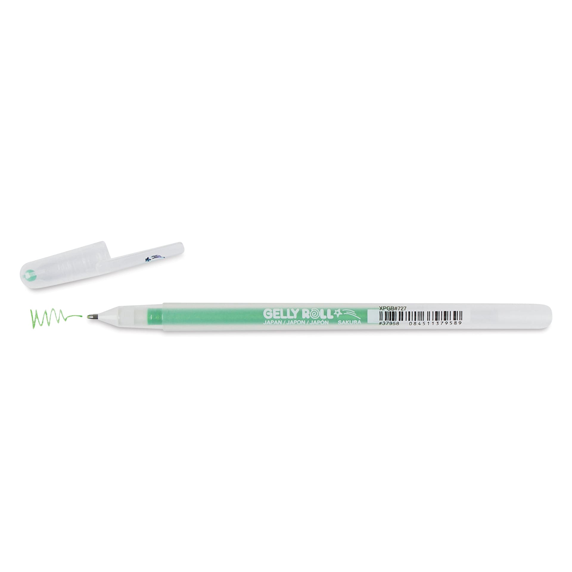 Sakura Gelly Roll Stardust Pen - Lime, 0.5 mm, cap off