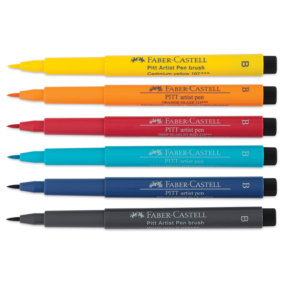 Faber-Castell Pitt Artist Pens Manga Set - Shonen, Set of 6 Faber-Castell Pitt Artist Pens Manga Set - Shonen, Set of 6