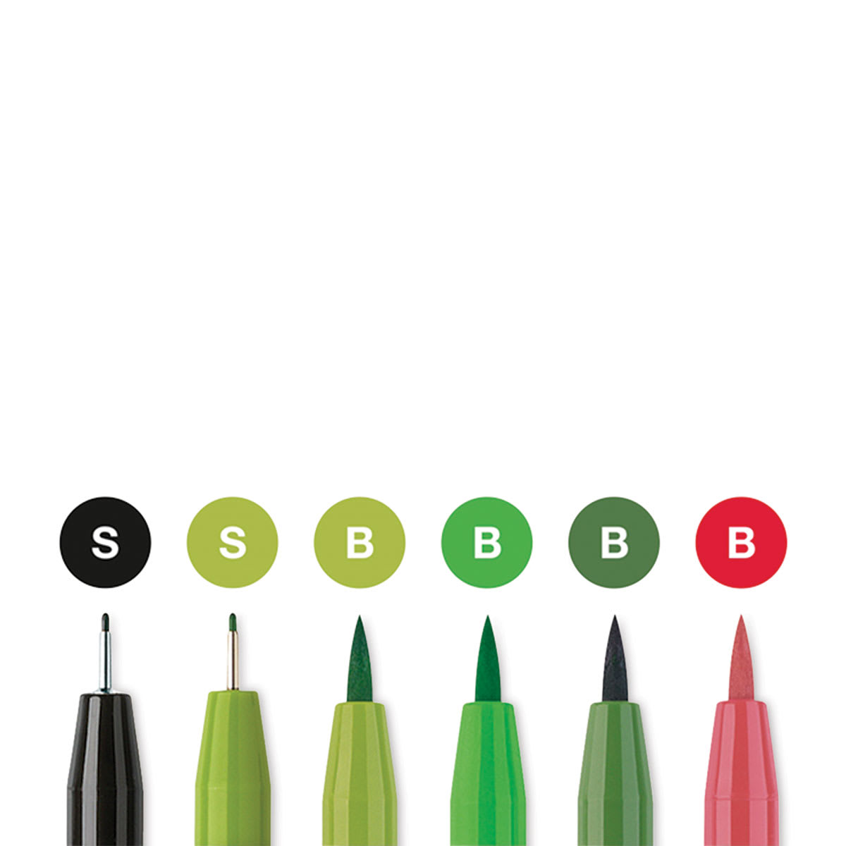 Faber-Castell Pitt Artist Pen Set - Lettering Set, Be Bold, Set of 6