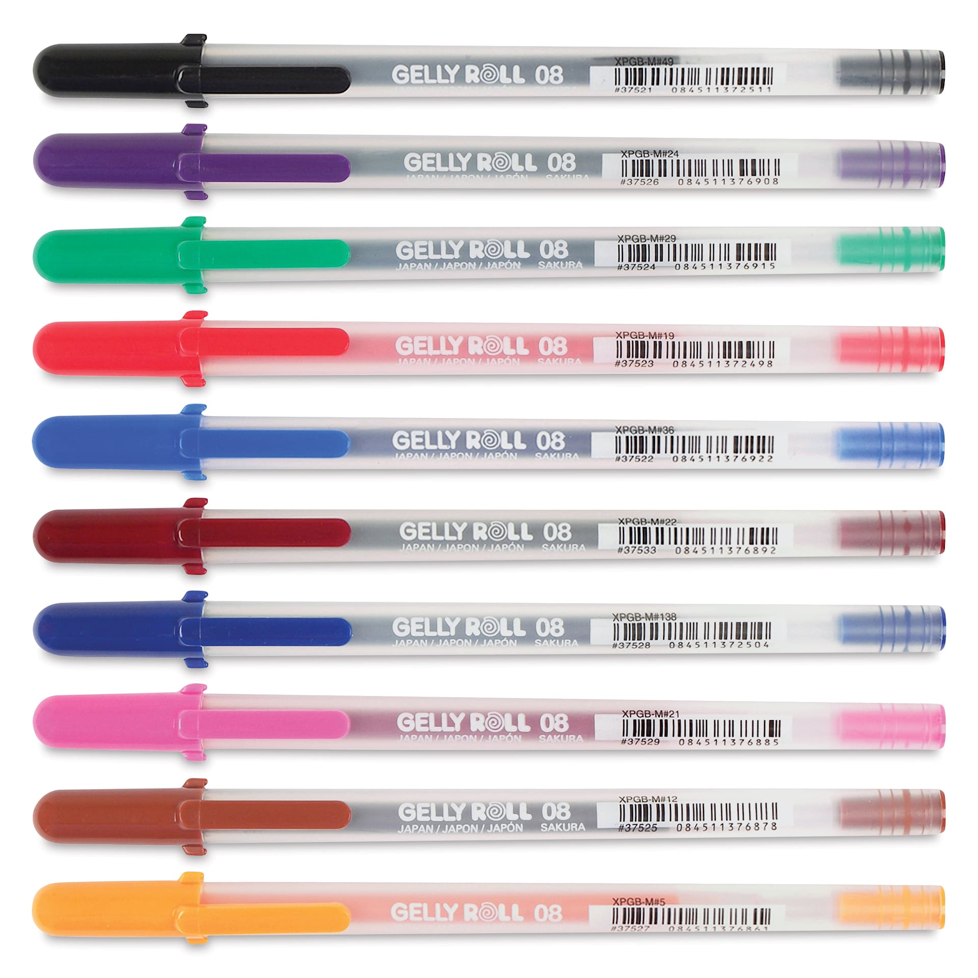 Sakura Gelly Roll Pens - Assorted Colors, Set of 10