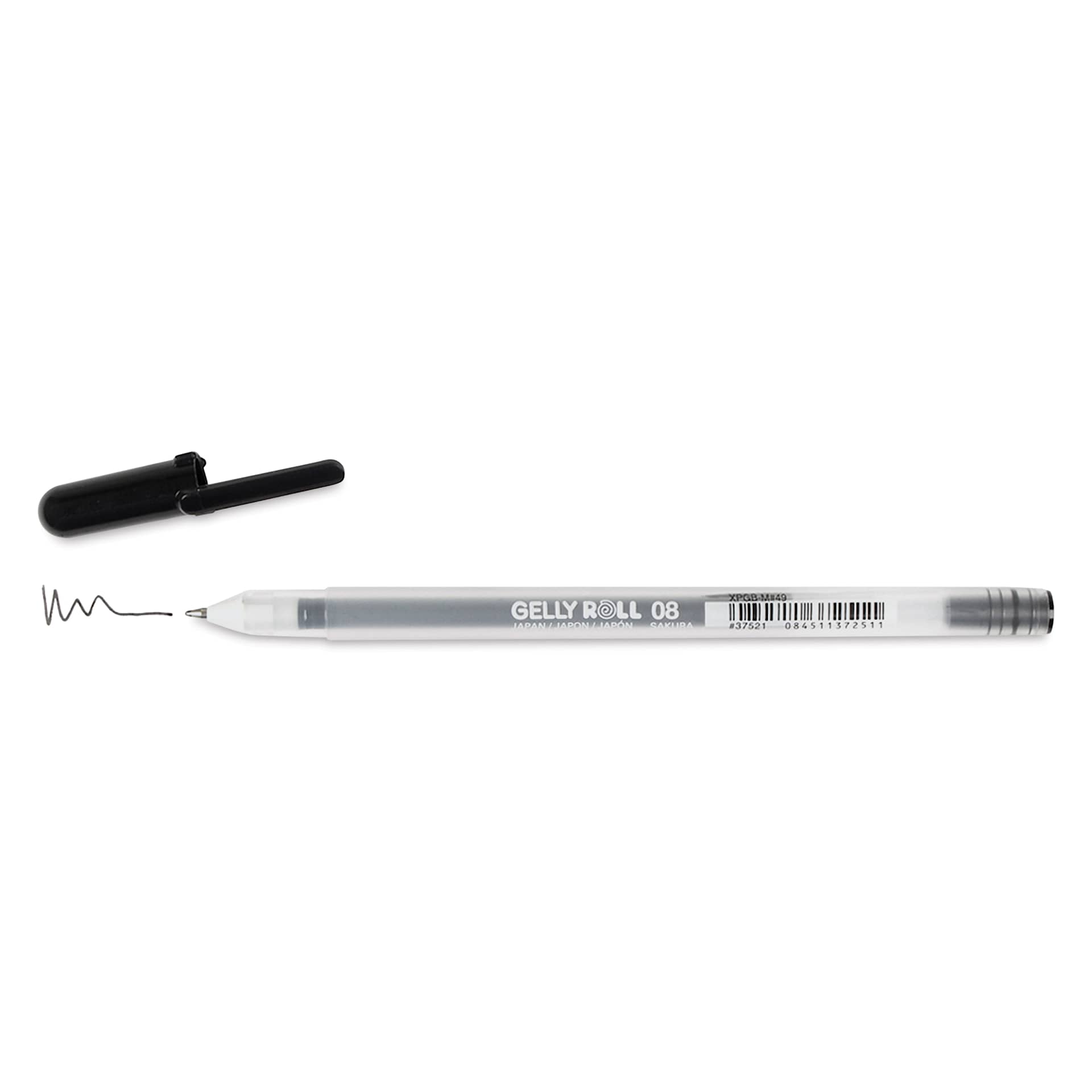 Sakura Gelly Roll Pen - Black, Medium, cap off