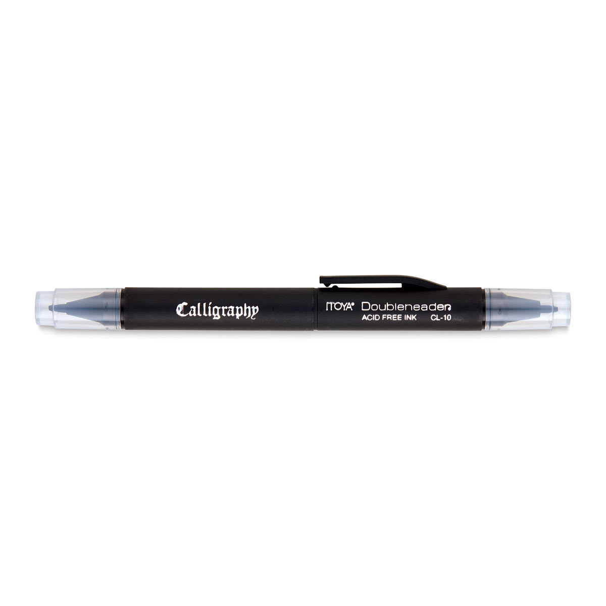 Itoya Doubleheader Calligraphy Marker - Black with caps on