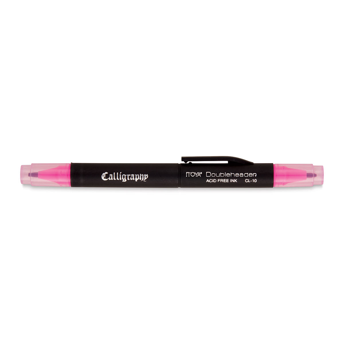 Itoya Doubleheader Calligraphy Marker - Pink with caps on