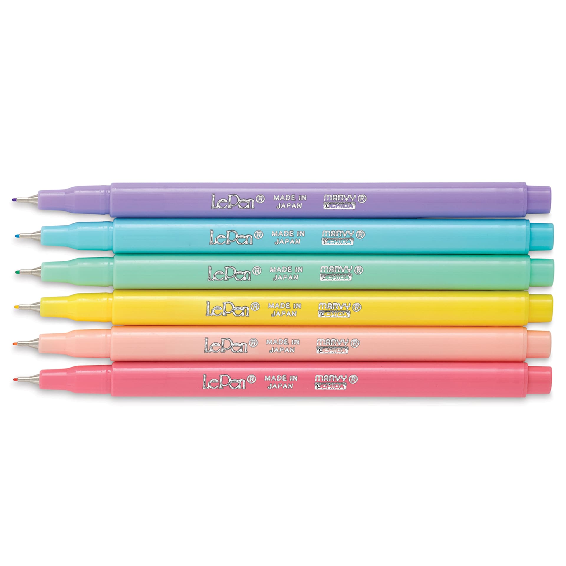 Marvy Uchida LePen Fine Line Marker Set - Pastel Colors, Set of 6, out of the packaging Marvy Uchida LePen Fine Line Marker Set - Pastel Colors, Set of 6, out of the packaging