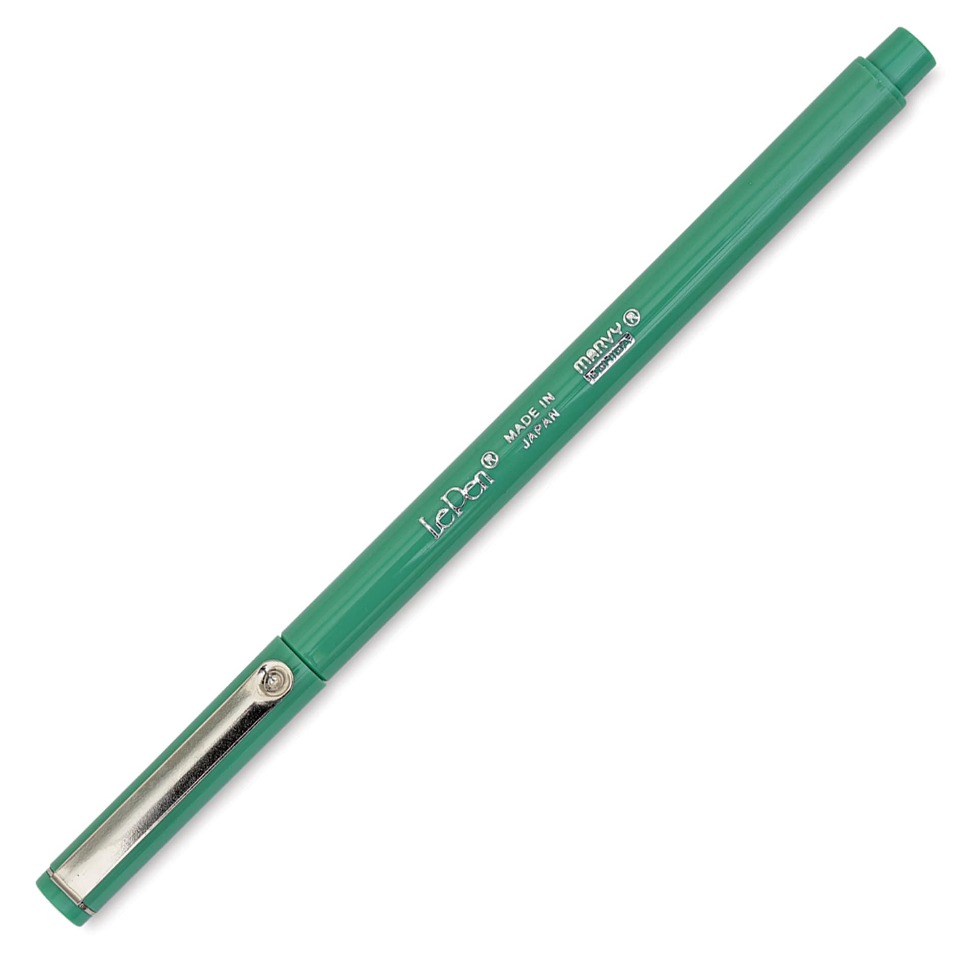 Marvy Uchida LePen Fine Line Marker - Jade Green with cap on Marvy Uchida LePen Fine Line Marker - Jade Green with cap on