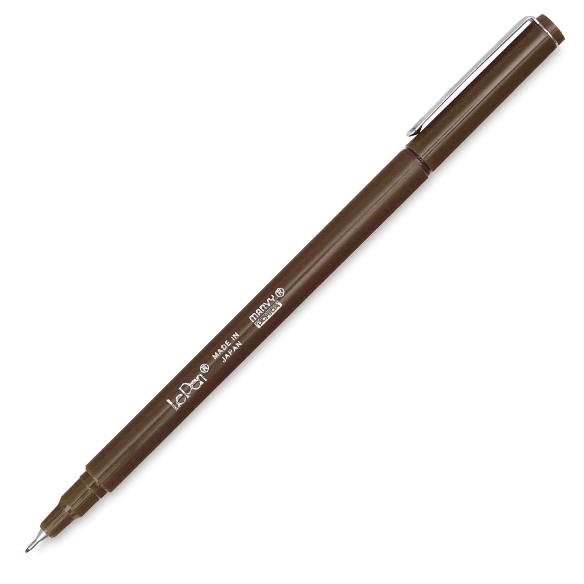 Marvy Uchida LePen Fine Line Marker - Sepia, cap off