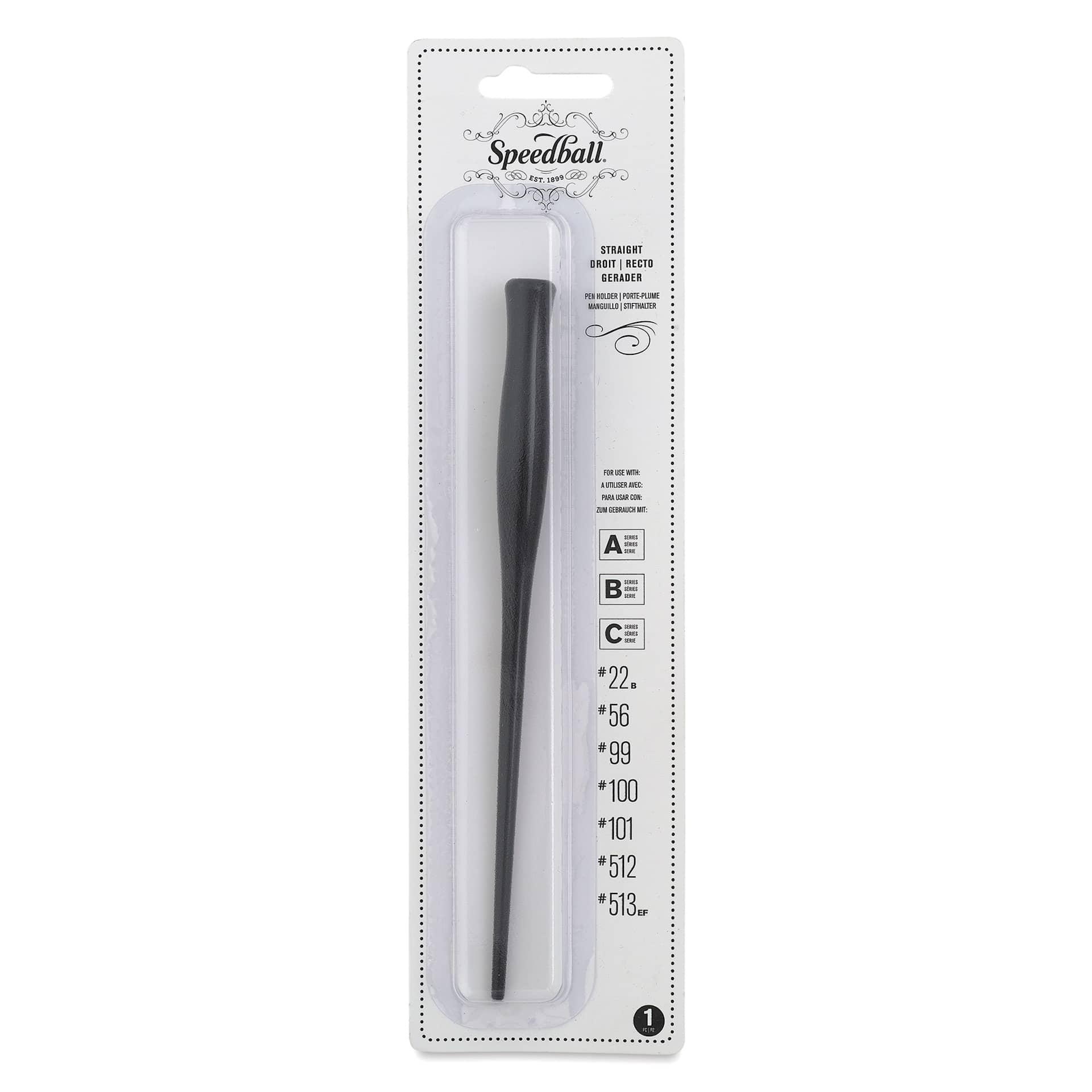 Speedball Straight Pen Holder, front of the packaging Speedball Straight Pen Holder, front of the packaging