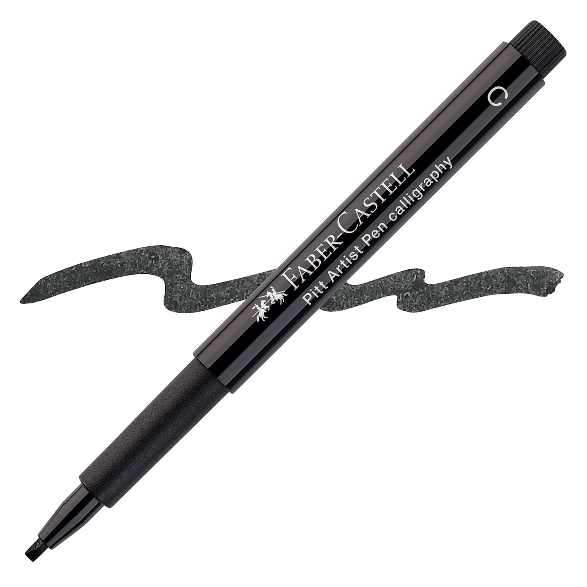 Faber-Castell Pitt Calligraphy Pen - Black pen and swatch