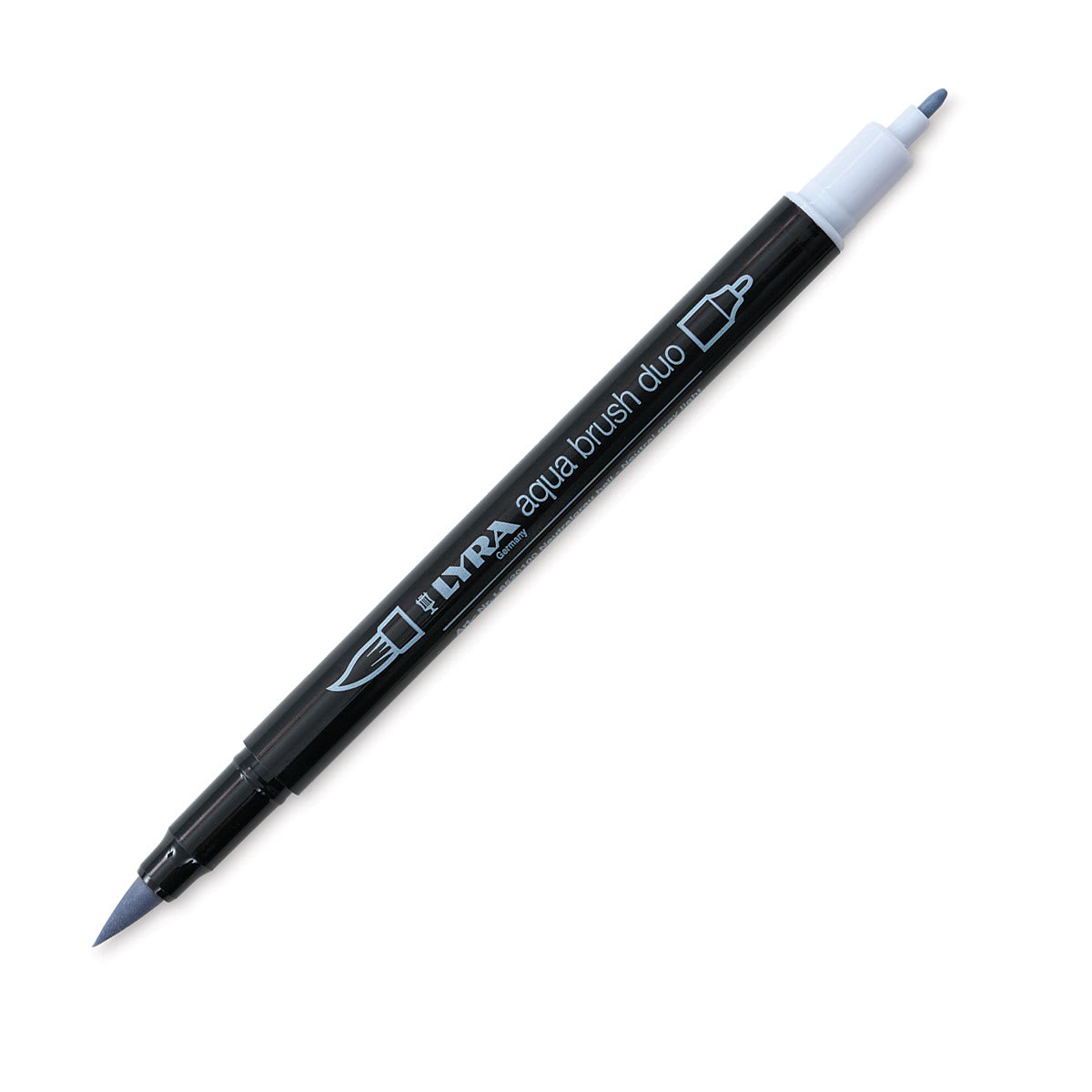 Lyra Aqua Brush Duo Marker - Neutral Grey Light 100 (with caps off)