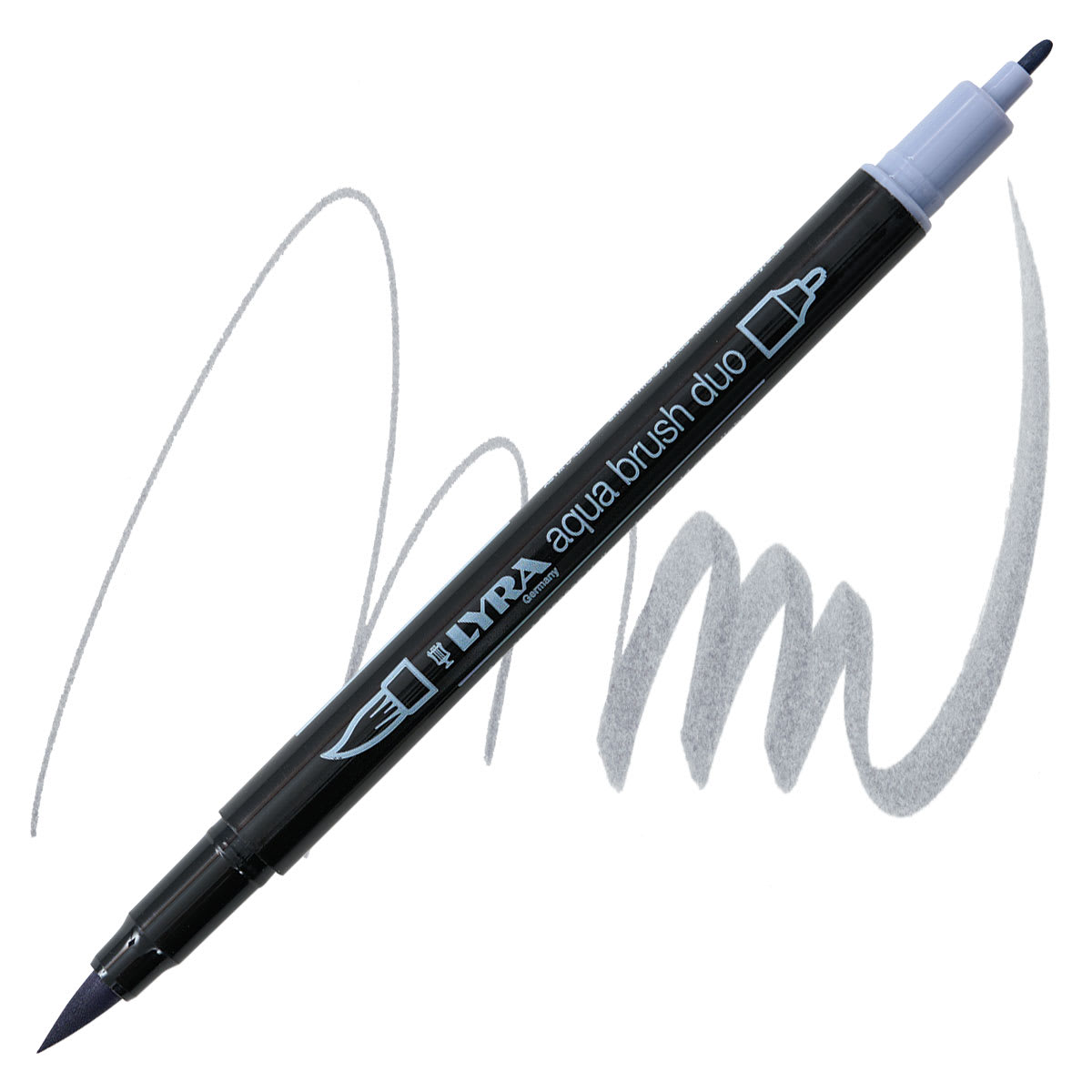 Lyra Aqua Brush Duo Marker - Cold Grey Light 095 marker and swatch