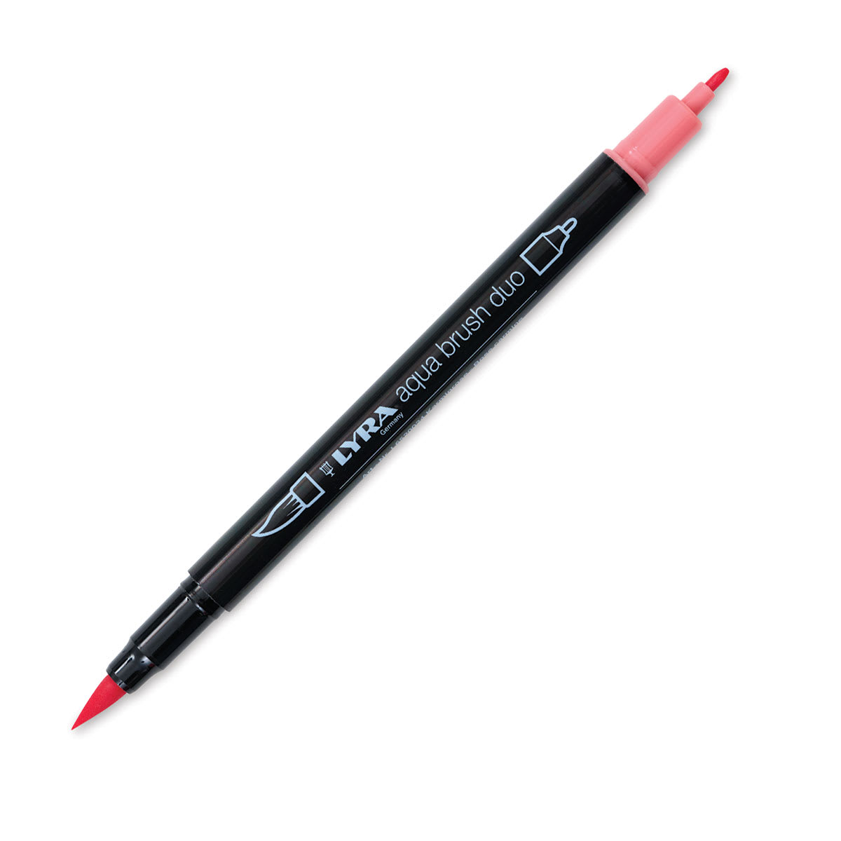 Lyra Aqua Brush Duo Marker - Rose Carmine 024 (with caps off)