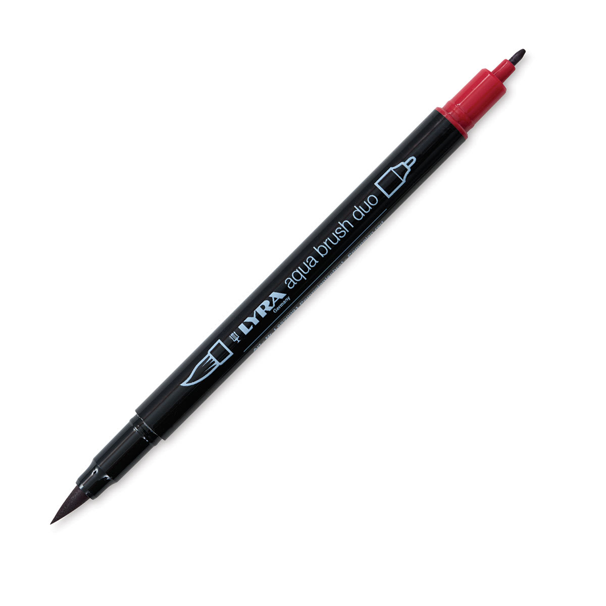 Lyra Aqua Brush Duo Marker - Pompeian Red 091 (with caps off)