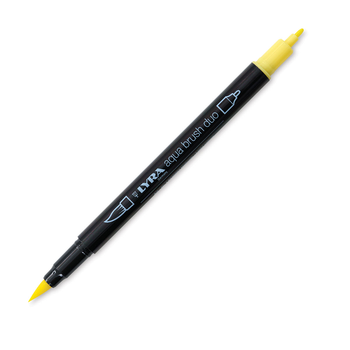 Lyra Aqua Brush Duo Marker - Light Yellow 002 (with caps off)