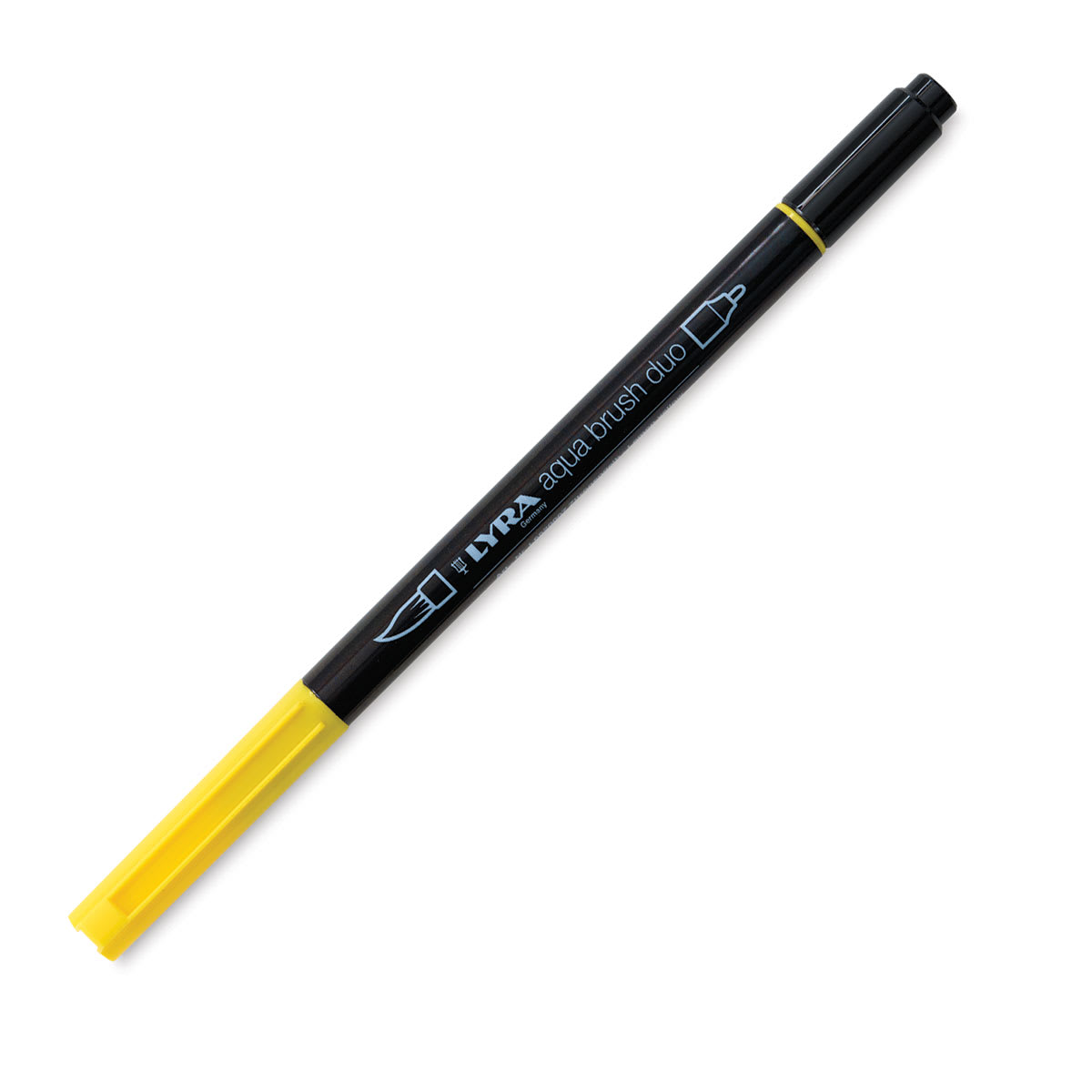 Lyra Aqua Brush Duo Marker - Lemon Yellow 007 with caps on