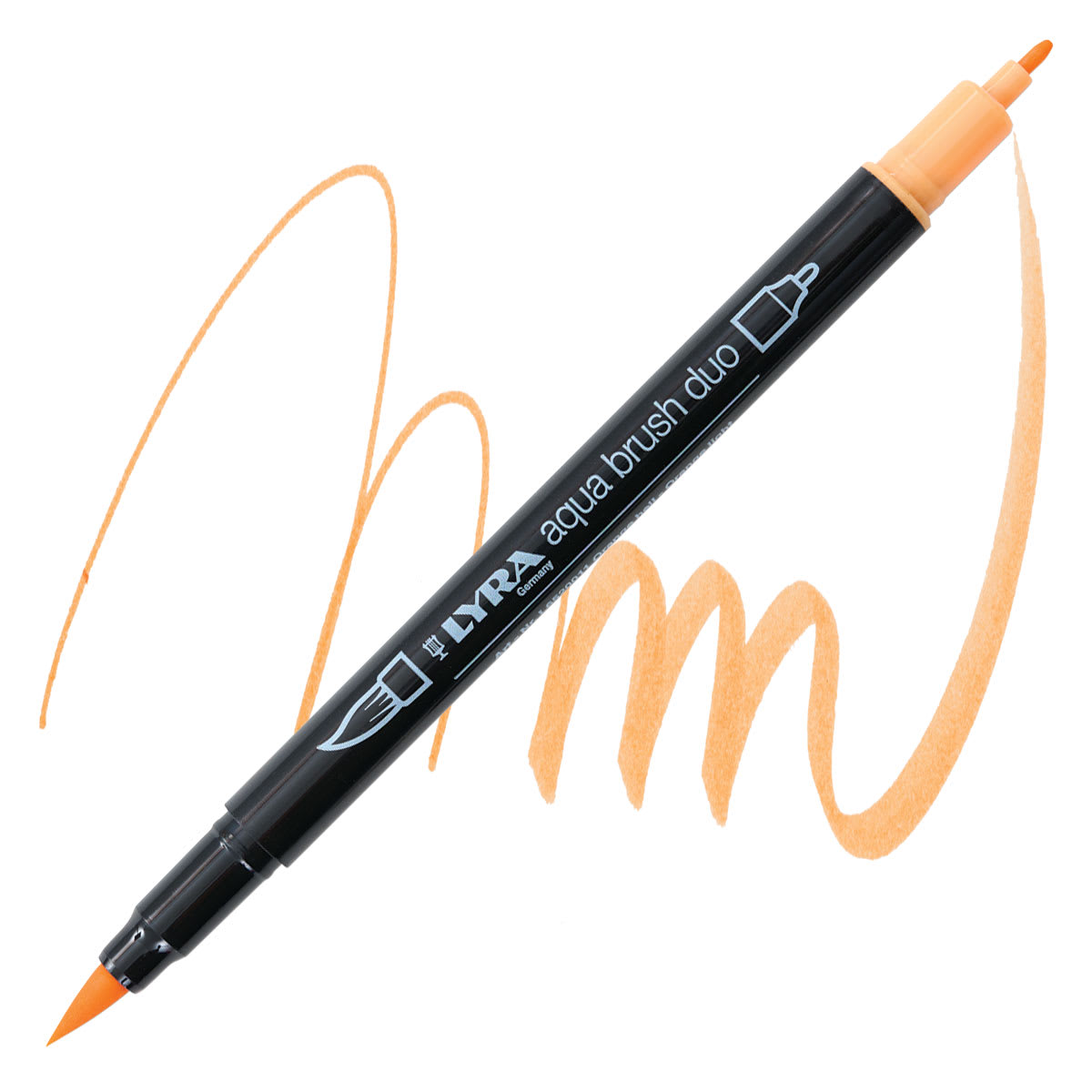 Lyra Aqua Brush Duo Marker - Orange Light 011 marker and swatch