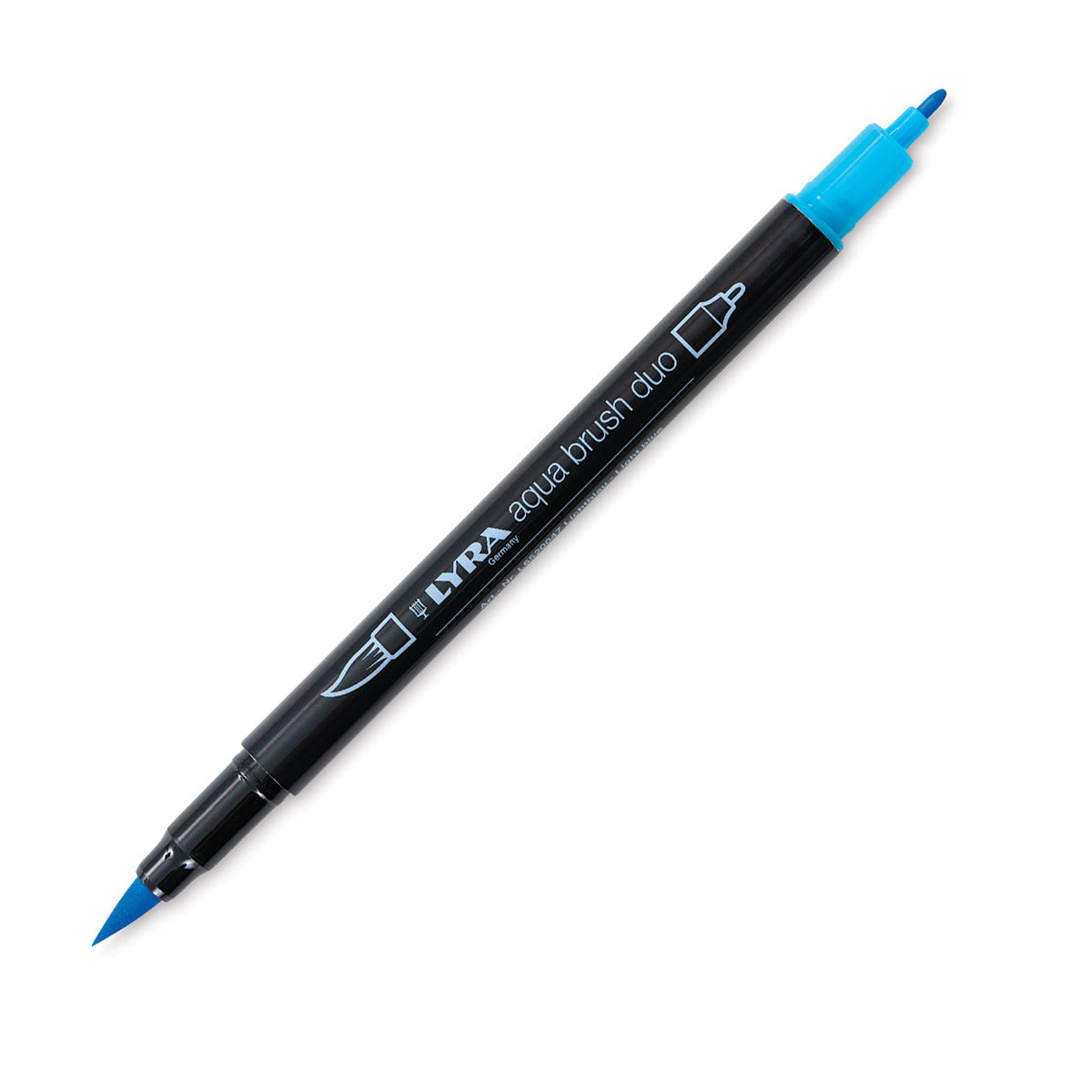 Lyra Aqua Brush Duo Marker - Light Blue 047 (with caps off)