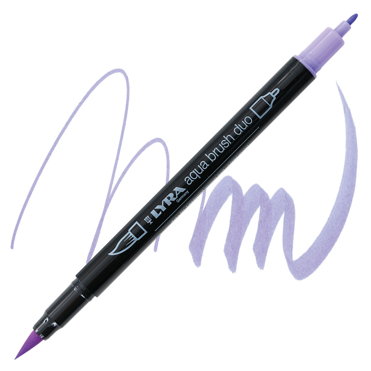 Lyra Aqua Brush Duo Marker - Light Violet 039 marker and swatch