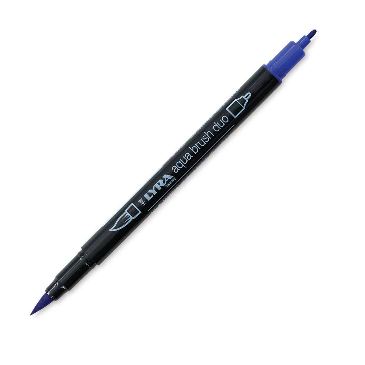 Lyra Aqua Brush Duo Marker - Ultramarine Deep 050 (with caps off)