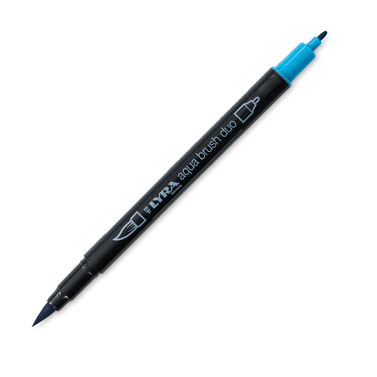 Lyra Aqua Brush Duo Marker - Deep Turquoise 053 (with caps off)