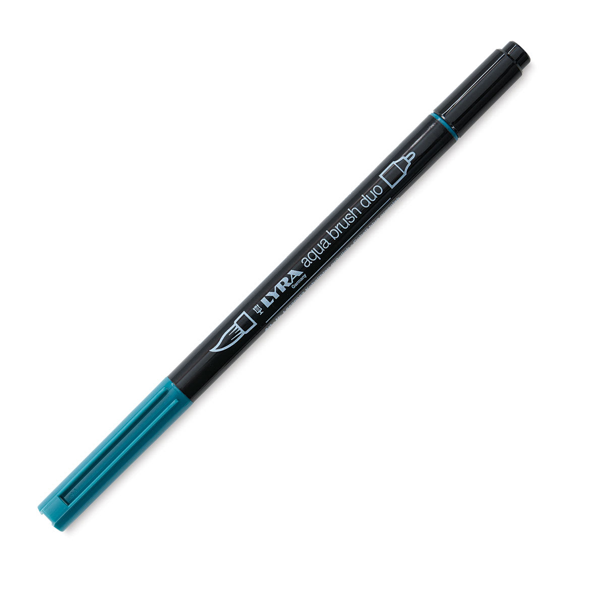 Lyra Aqua Brush Duo Marker - Cobalt Blue Greenish 052 with caps on