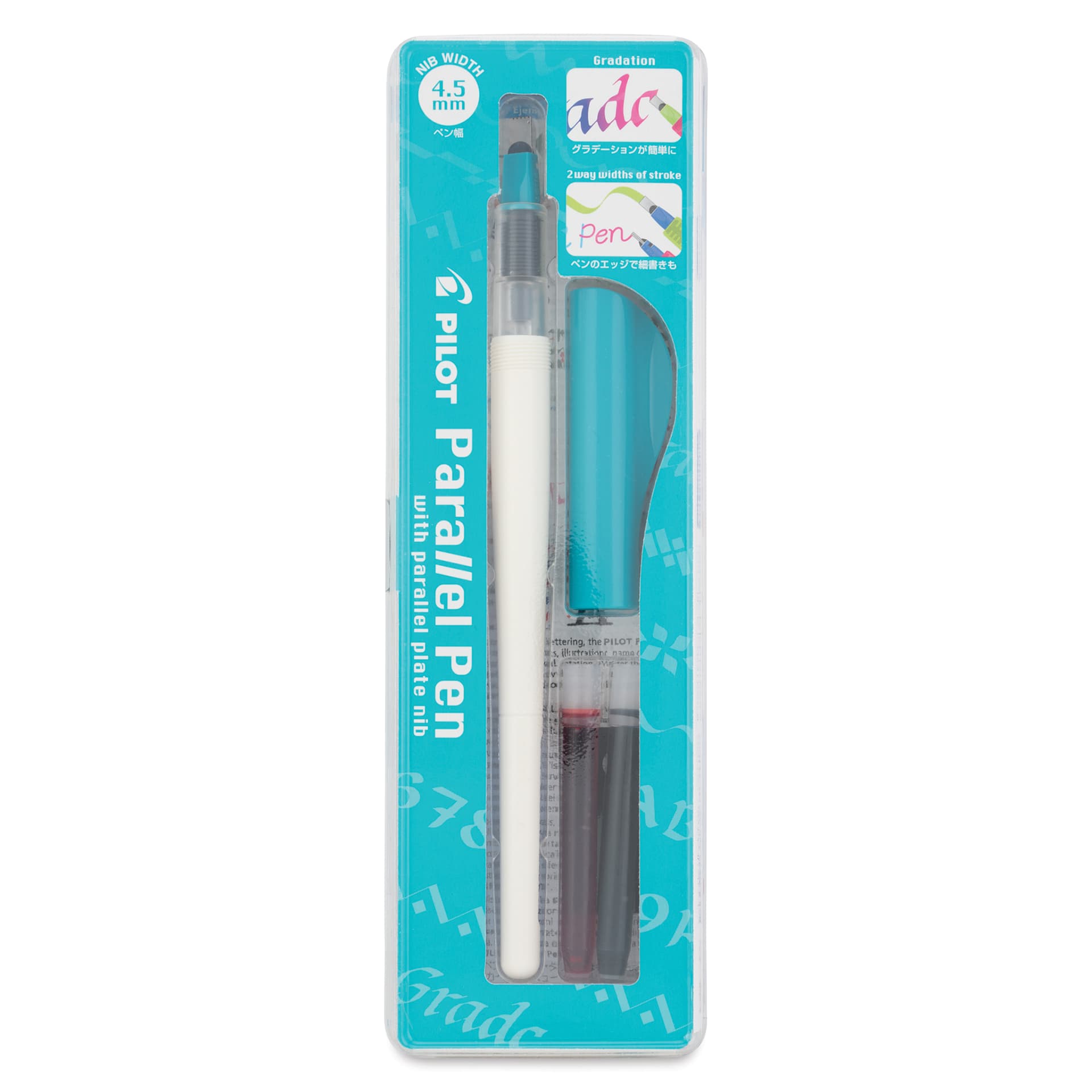 Pilot Parallel Calligraphy Pen Set - 4.5 mm Pen Nib with Ink Cartridges, front of the packaging
