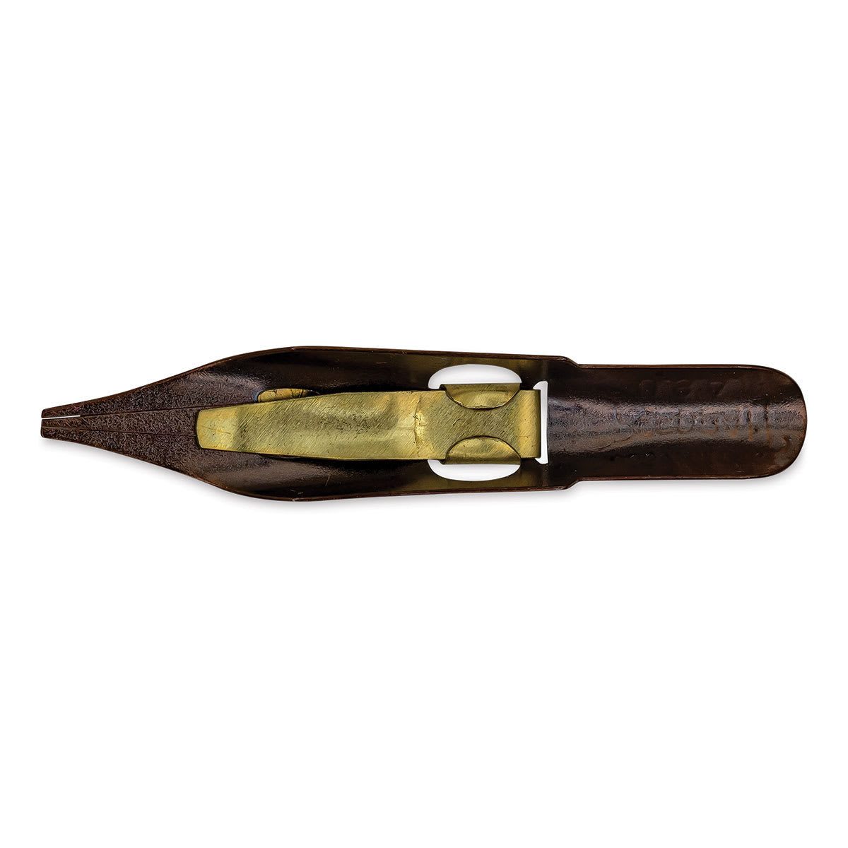 Speedball Broad Edge C-Series Flat Calligraphy Nib - LC4, Left-Handed, bottom view of the nib