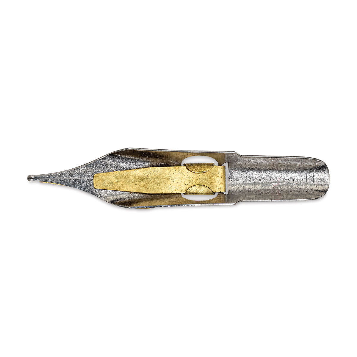 Speedball Broad Edge B-Series Round Calligraphy Nib - B5-1/2, view of the bottom of the nib Speedball Broad Edge B-Series Round Calligraphy Nib - B5-1/2, view of the bottom of the nib