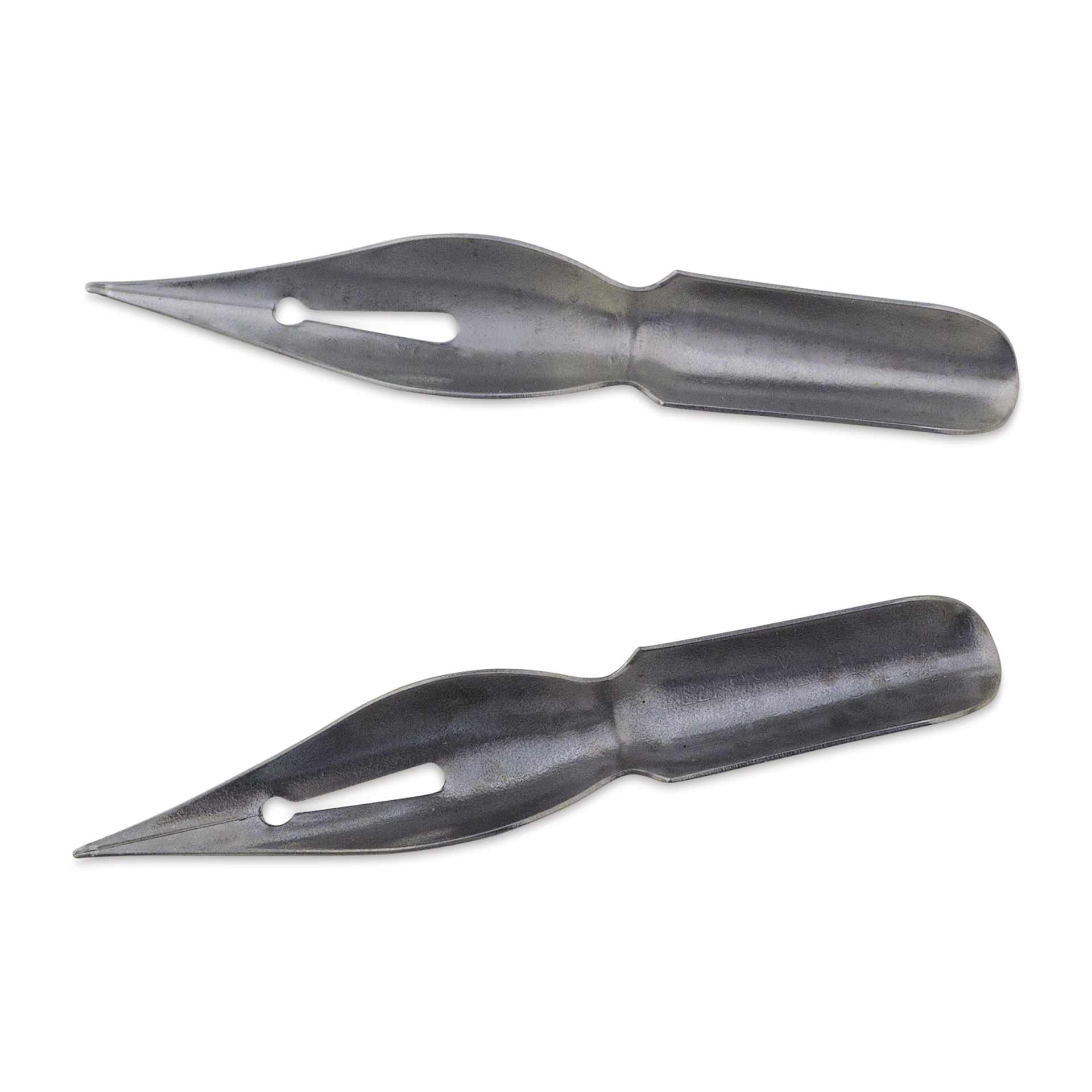 Speedball Hunt Globe Bowl Pointed Dip Pen - #513 EF, Pkg of 2 Nibs, flipped upside down