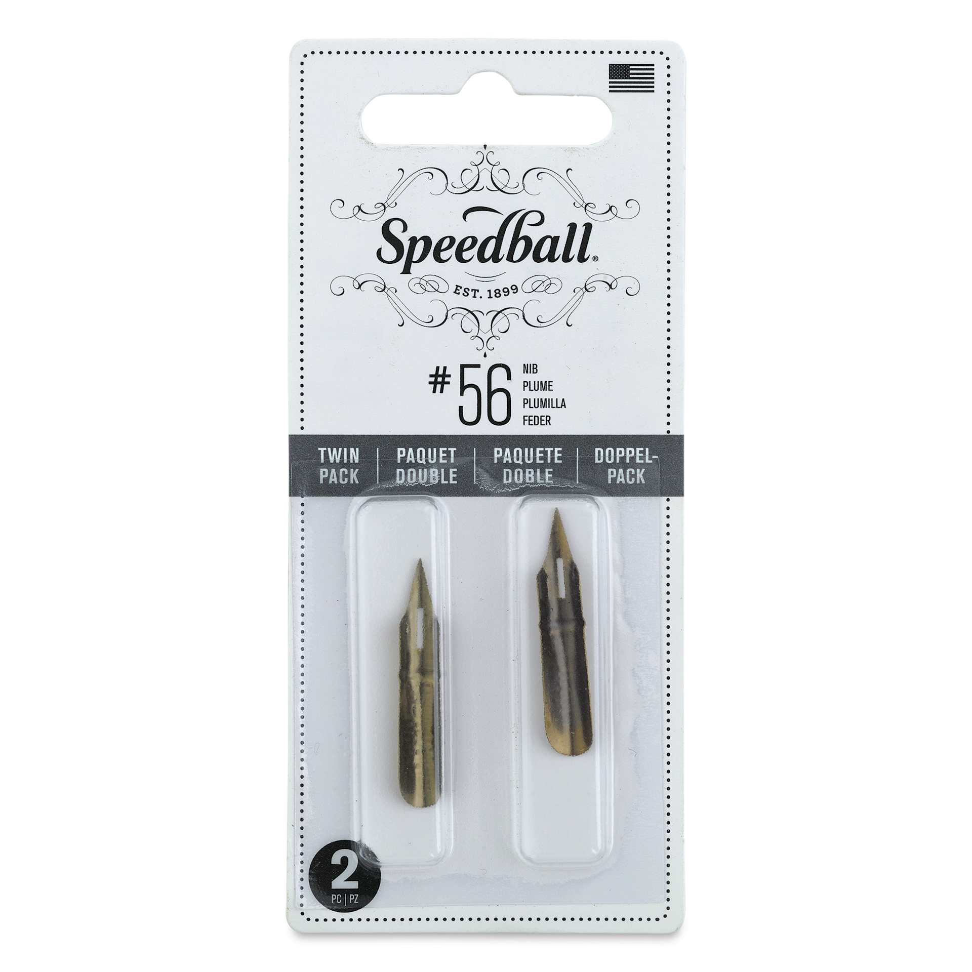 Speedball Hunt School Dip Pen - #56, Pkg of 2 Nibs, front of the packaging