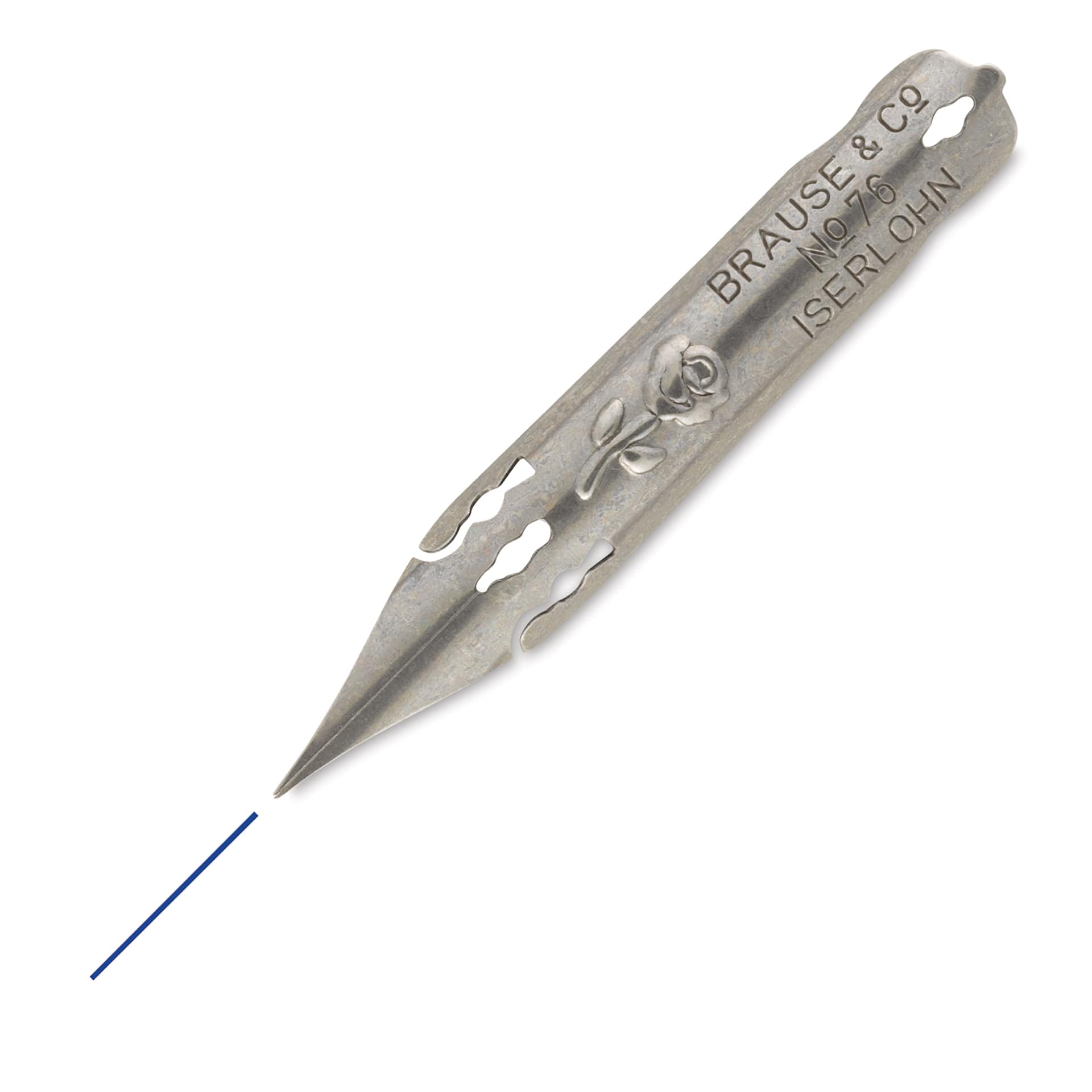 Brause No. 76 Rose Calligraphy Nib, showing line stroke