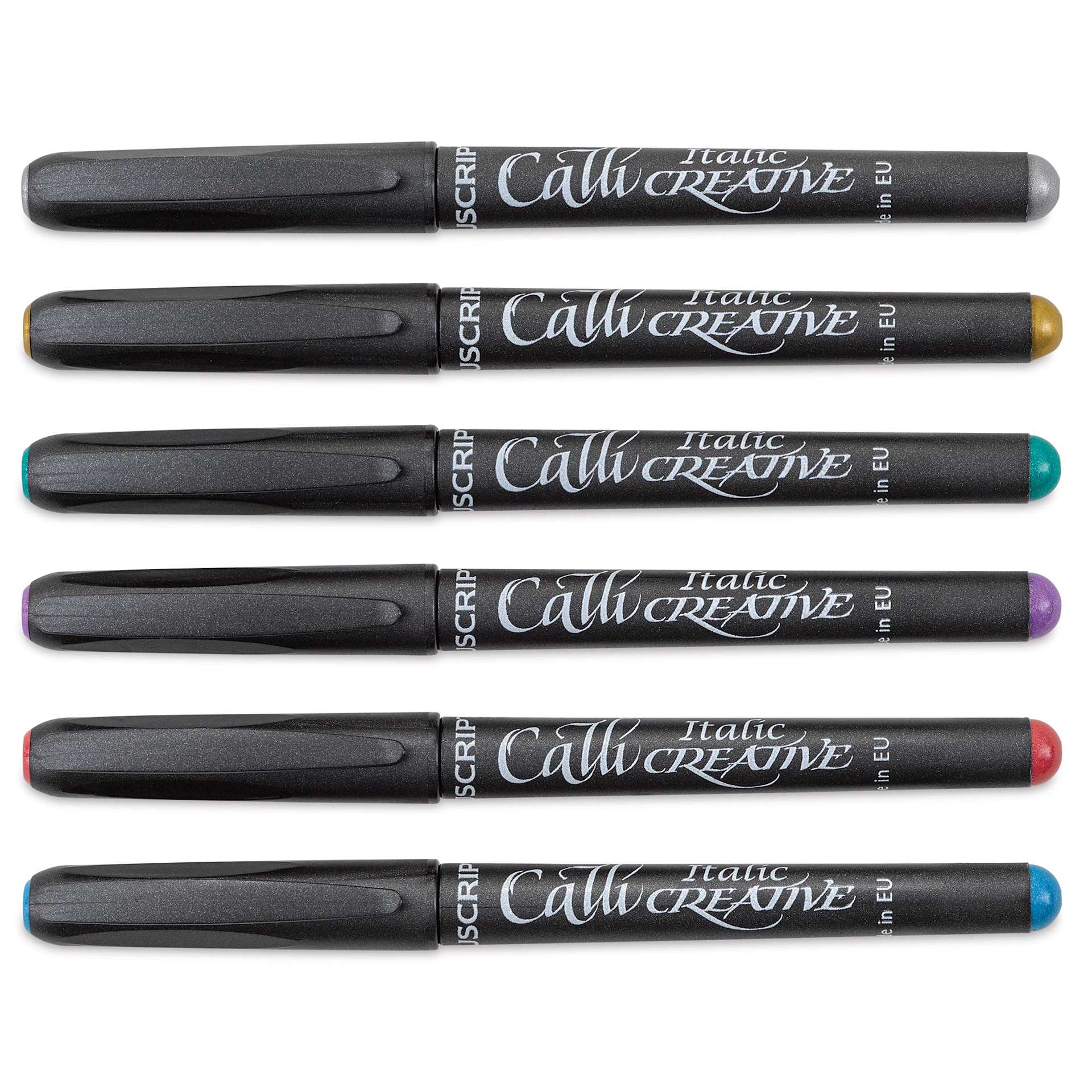 Manuscript CalliCreative Italic Marker - Metallic, Set of 6 out of packaging with caps on