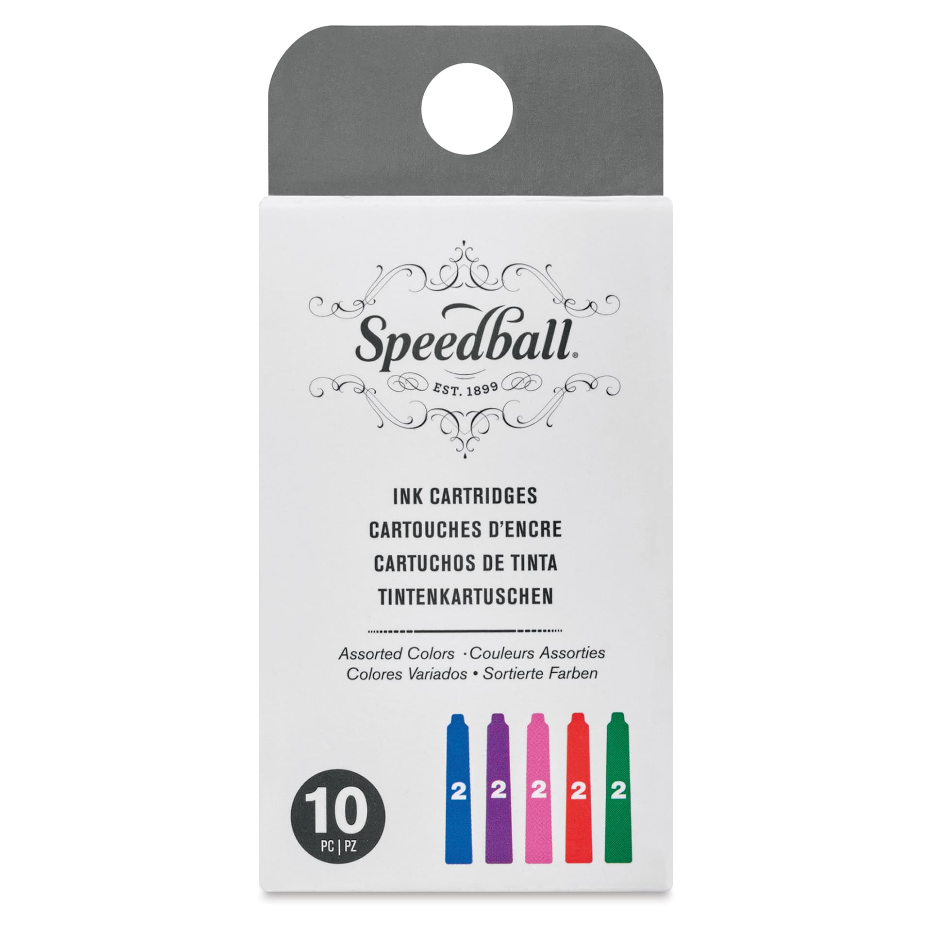 Speedball Calligraphy Fountain Pen Refills - Assorted Colors, Set of 10 front of package