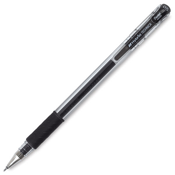 Pentel Arts Hybrid Technica Pens - Single pen shown at angle and uncapped Pentel Arts Hybrid Technica Pens - Single pen shown at angle and uncapped