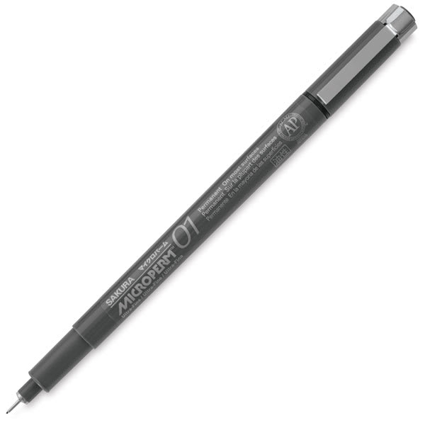 Sakura Microperm Pens - Angled view of uncapped .25 tip Pen