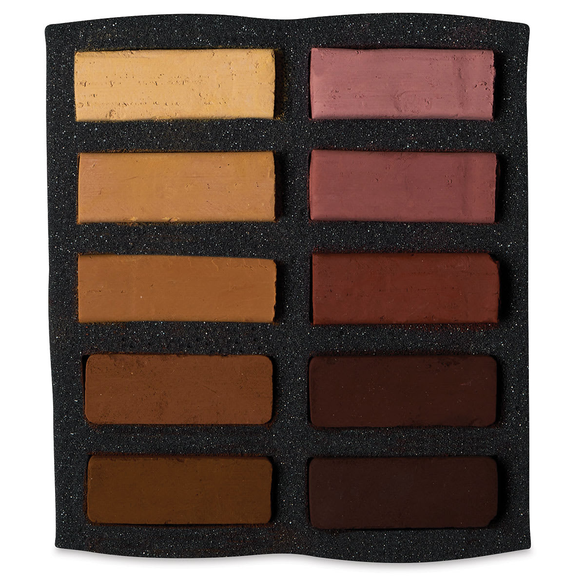 Art Spectrum Extra Soft Square Pastel - Australian Earths Set of 10 shown in tray Art Spectrum Extra Soft Square Pastel - Australian Earths Set of 10 shown in tray