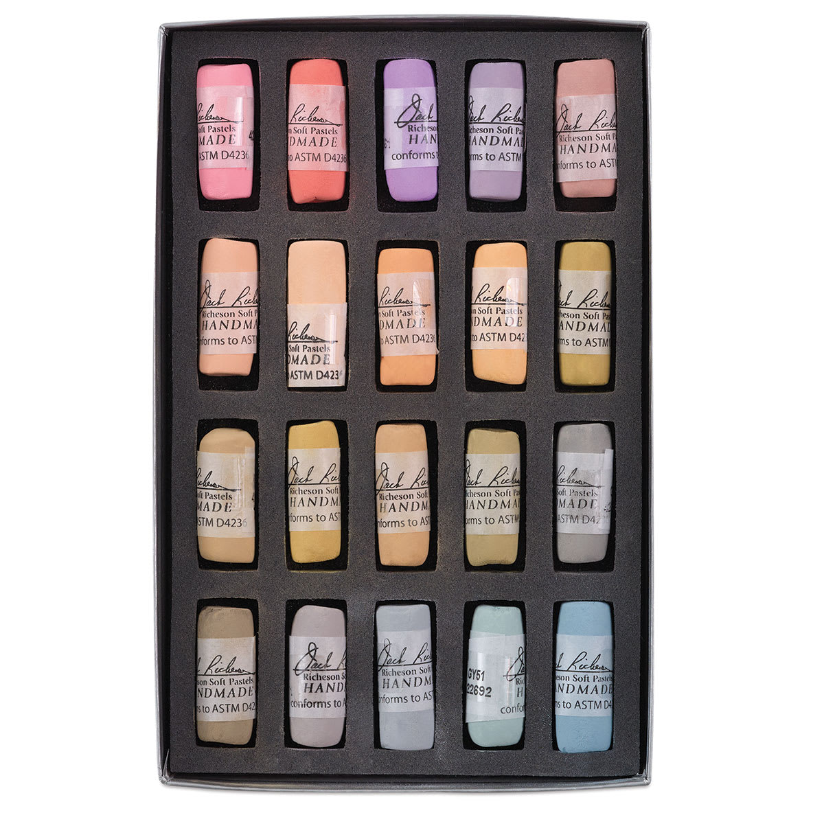 Richeson Soft Handrolled Pastels - Portrait V6-8, Set of 20 Richeson Soft Handrolled Pastels - Portrait V6-8, Set of 20