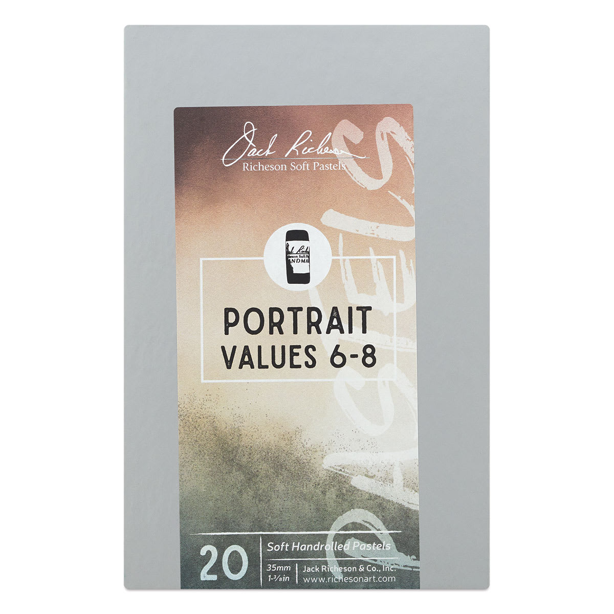 Richeson Soft Handrolled Pastels - Portrait V6-8 Outside of Packaging Richeson Soft Handrolled Pastels - Portrait V6-8 Outside of Packaging