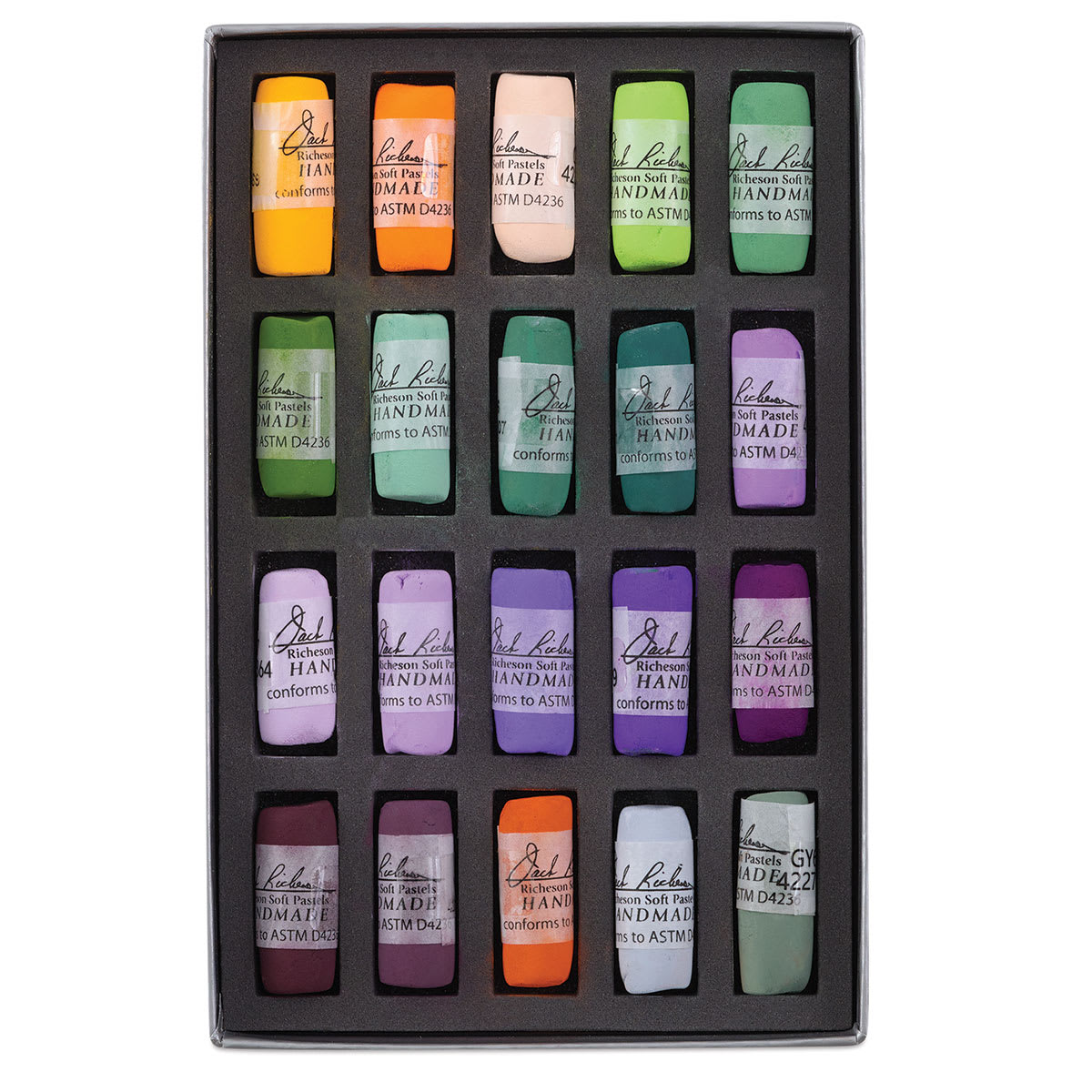Richeson Soft Handrolled Pastels - Color Wheel, Secondary, Set of 20 Richeson Soft Handrolled Pastels - Color Wheel, Secondary, Set of 20
