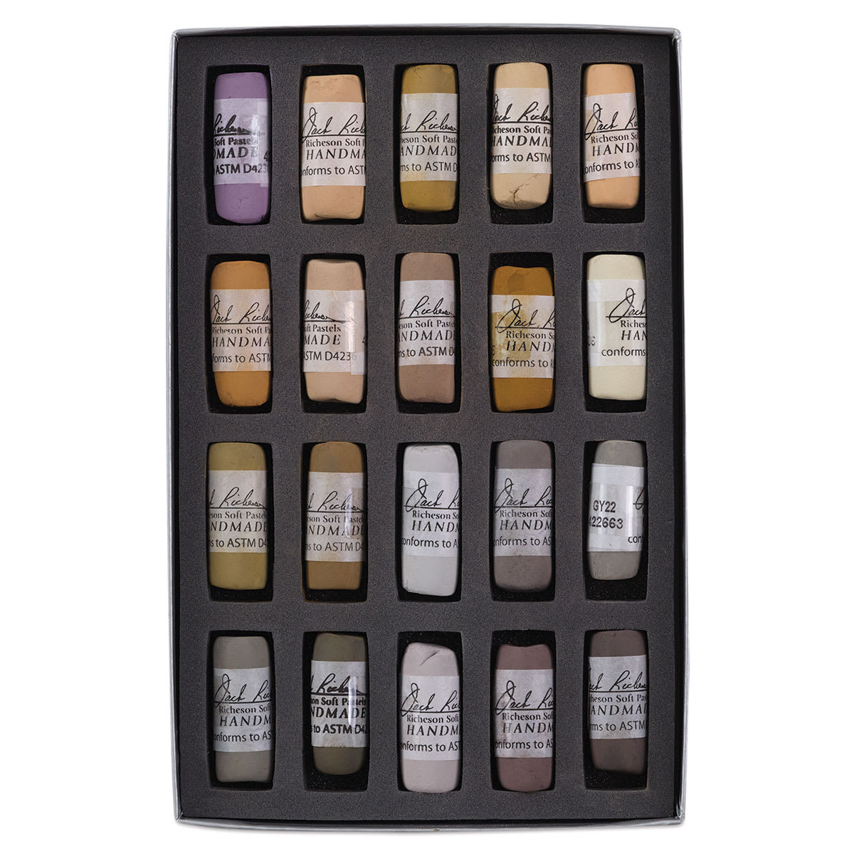 Richeson Soft Handrolled Pastels - Color Wheel, Browns, Set of 20 Richeson Soft Handrolled Pastels - Color Wheel, Browns, Set of 20
