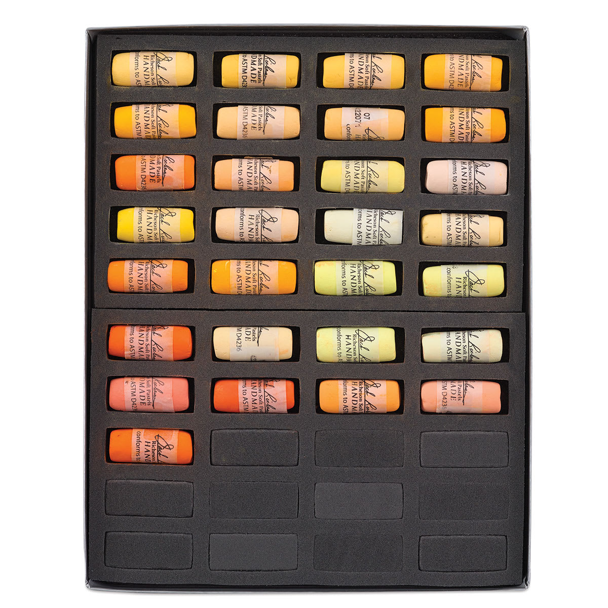 Richeson Soft Handrolled Pastels - Oranges, Set of 29 Richeson Soft Handrolled Pastels - Oranges, Set of 29
