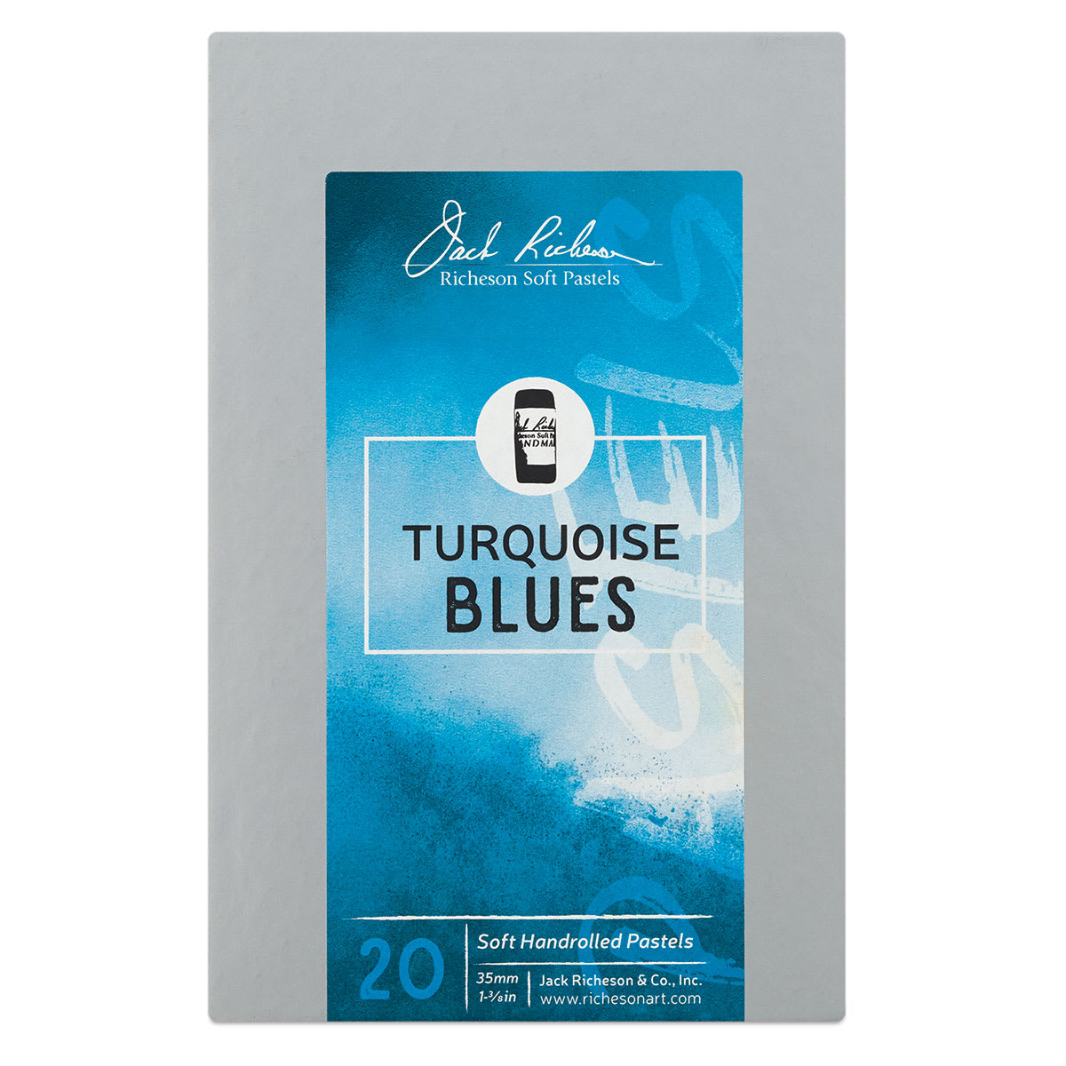 Richeson Soft Handrolled Pastels - Turquoise Blues Outside of Packaging Richeson Soft Handrolled Pastels - Turquoise Blues Outside of Packaging