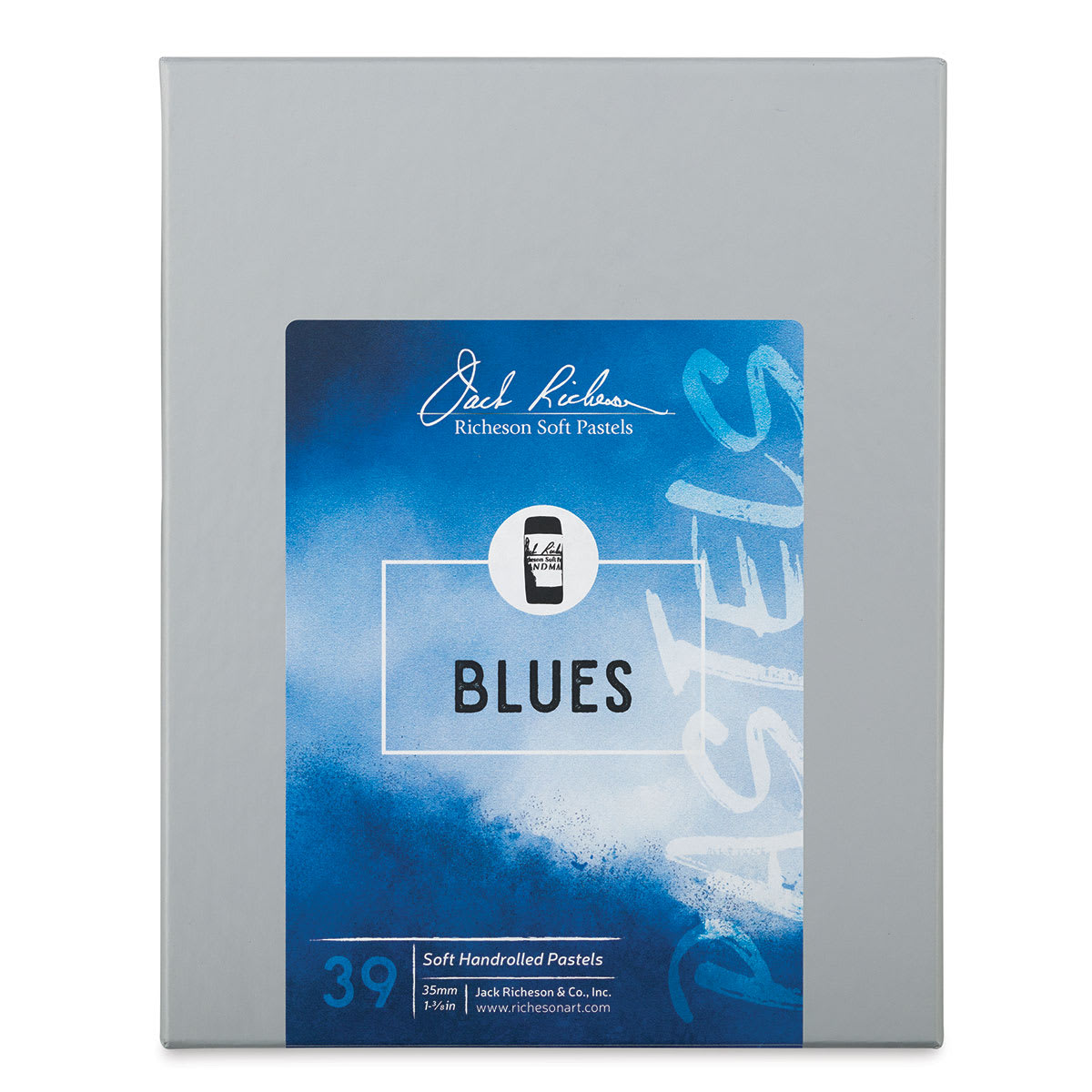 Richeson Soft Handrolled Pastels - Blues, Outside of Packaging Richeson Soft Handrolled Pastels - Blues, Outside of Packaging
