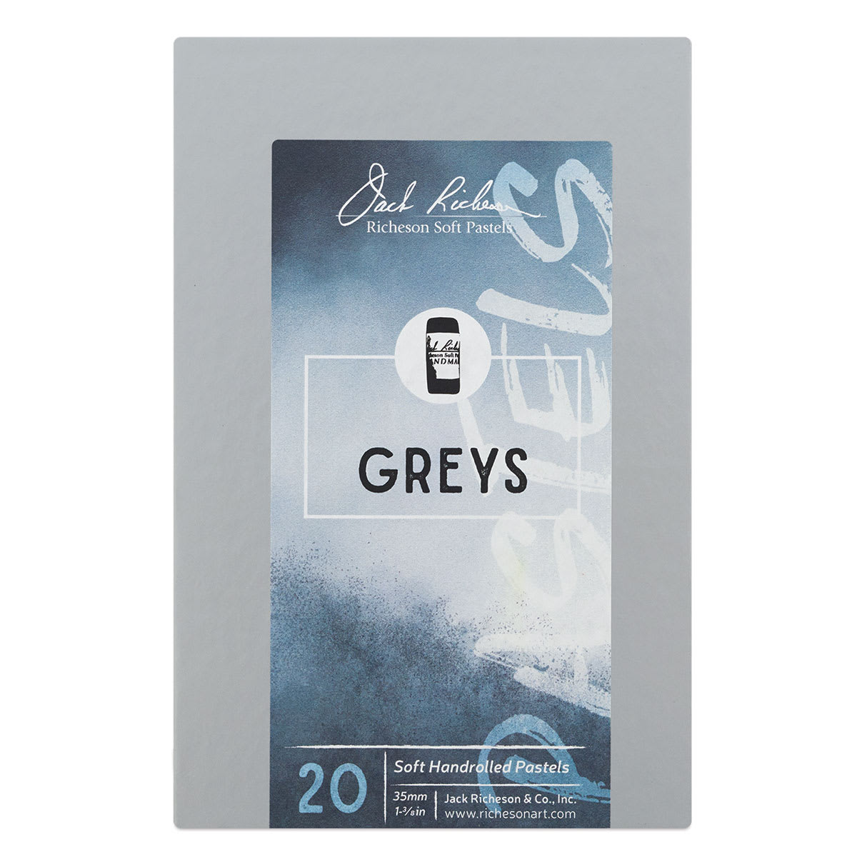 Richeson Soft Handrolled Pastels - Greys Outside of Packaging Richeson Soft Handrolled Pastels - Greys Outside of Packaging