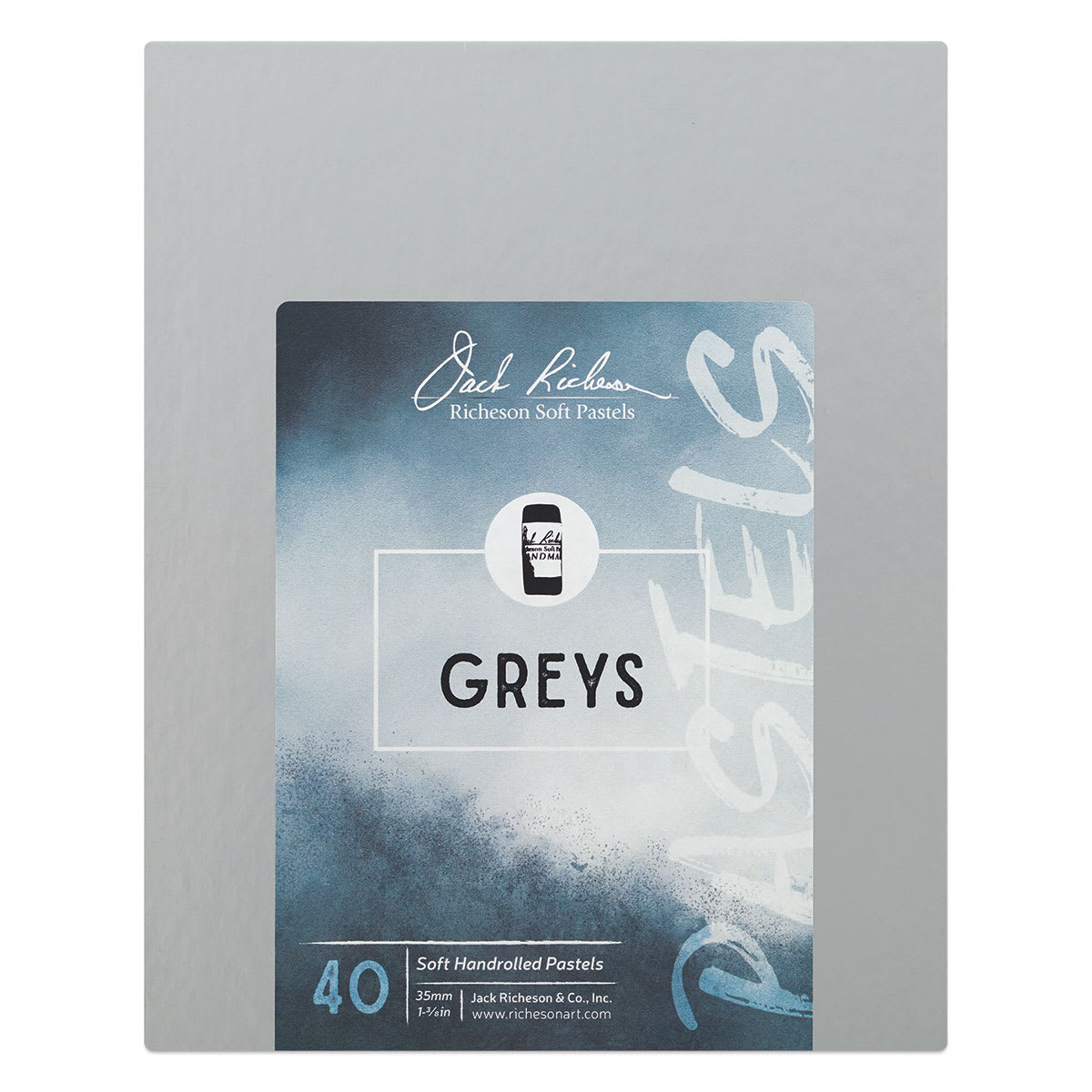 Richeson Soft Handrolled Pastels - Greys Outside of Packaging Richeson Soft Handrolled Pastels - Greys Outside of Packaging