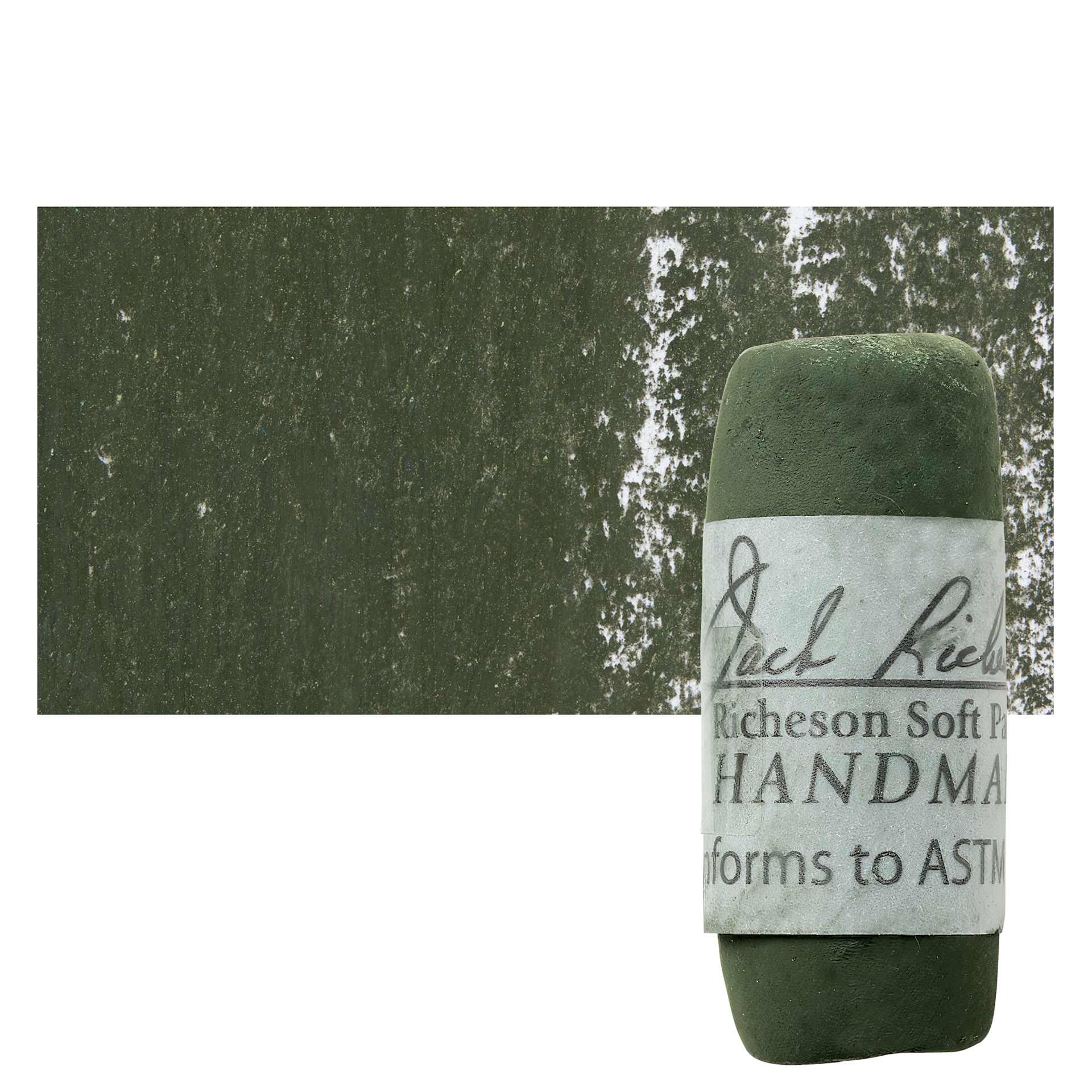 Richeson Soft Handrolled Pastel - Grey GY63, pastel and swatch