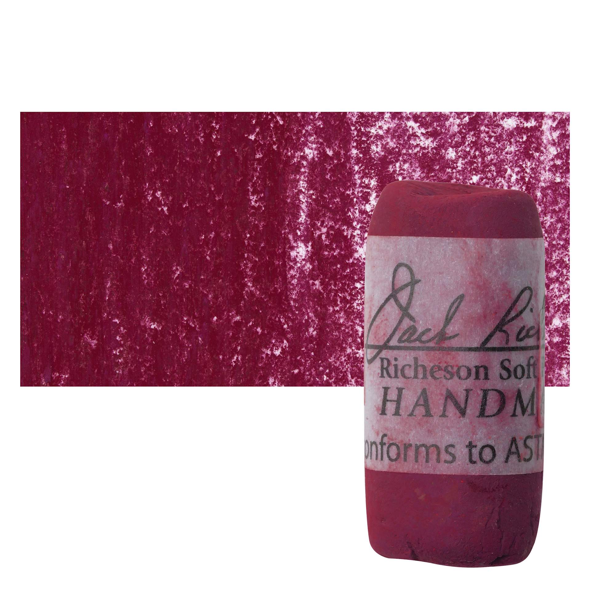 Richeson Soft Handrolled Pastel - Red R25, pastel and swatch
