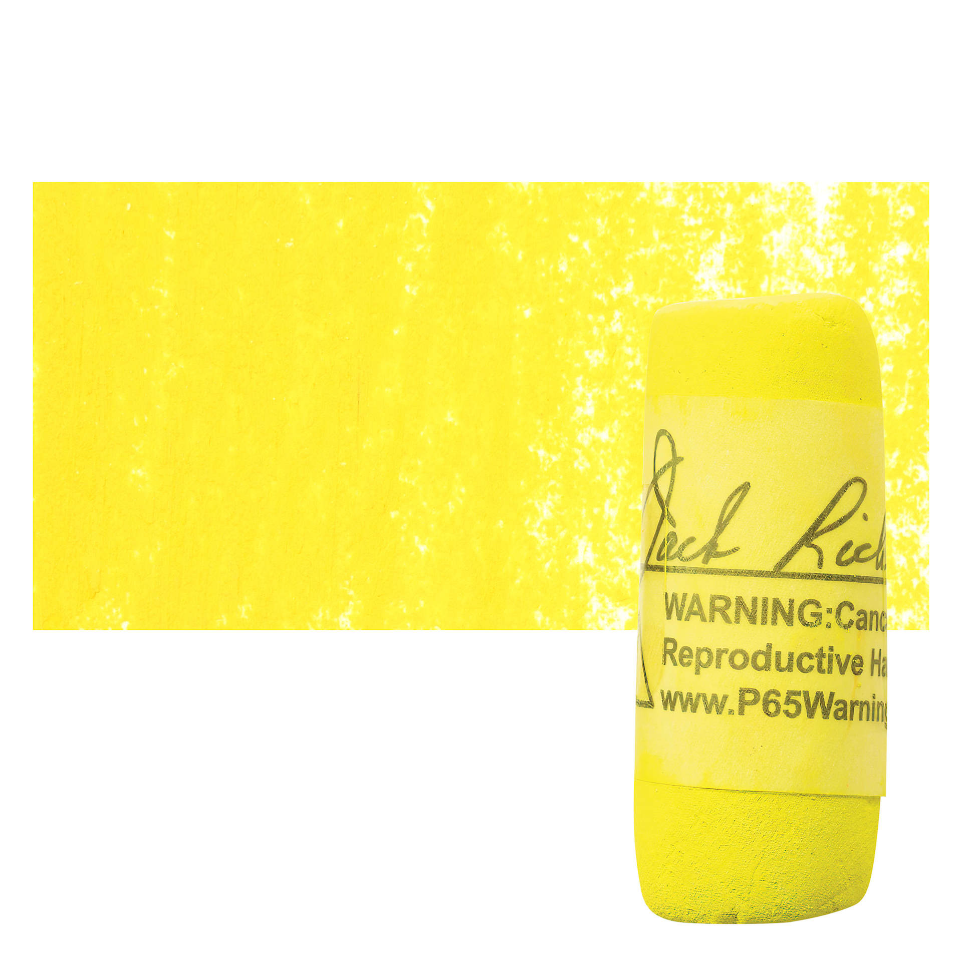 Richeson Soft Handrolled Pastel - Yellow Y10, pastel and swatch