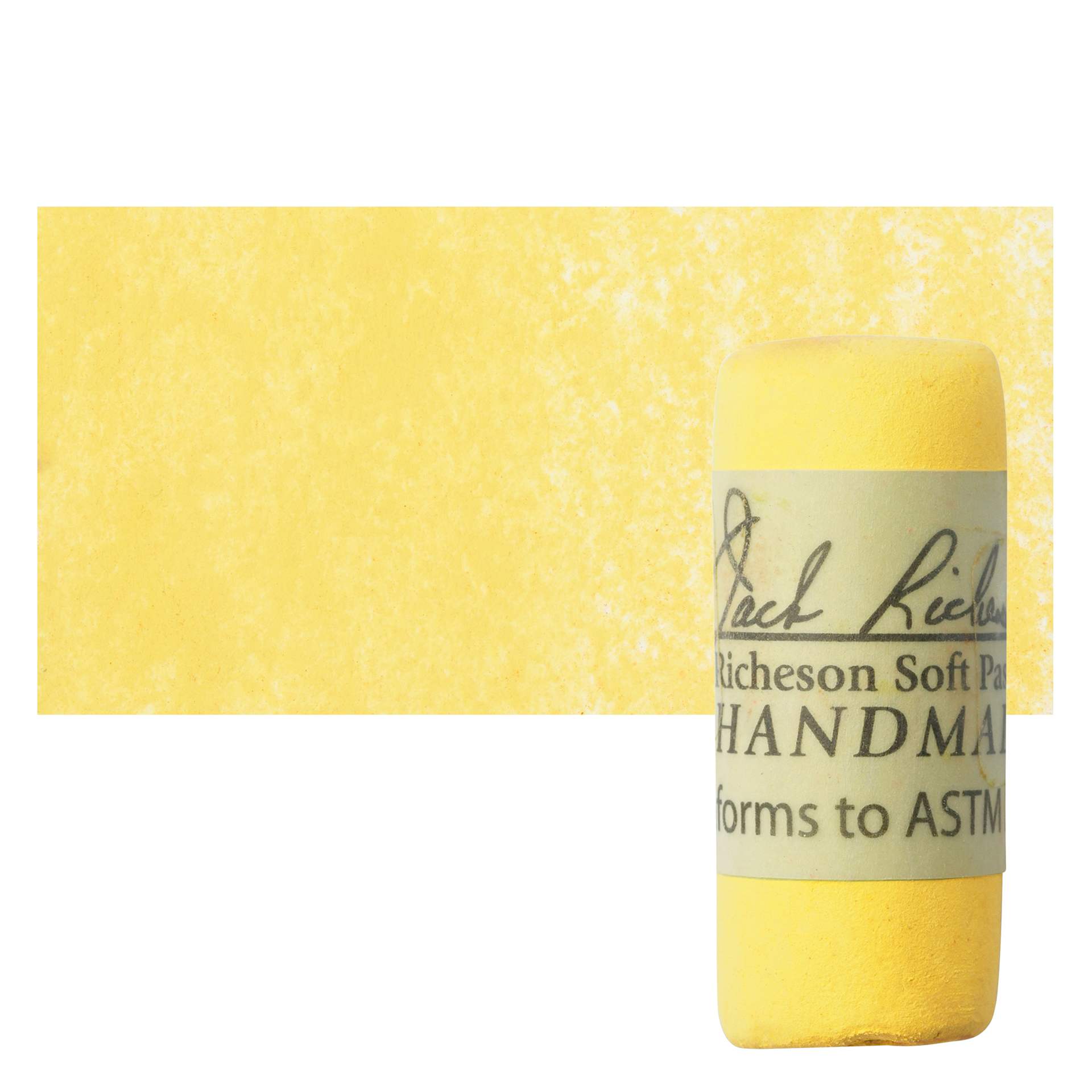 Richeson Soft Handrolled Pastel - Earth Yellow EY7, pastel and swatch